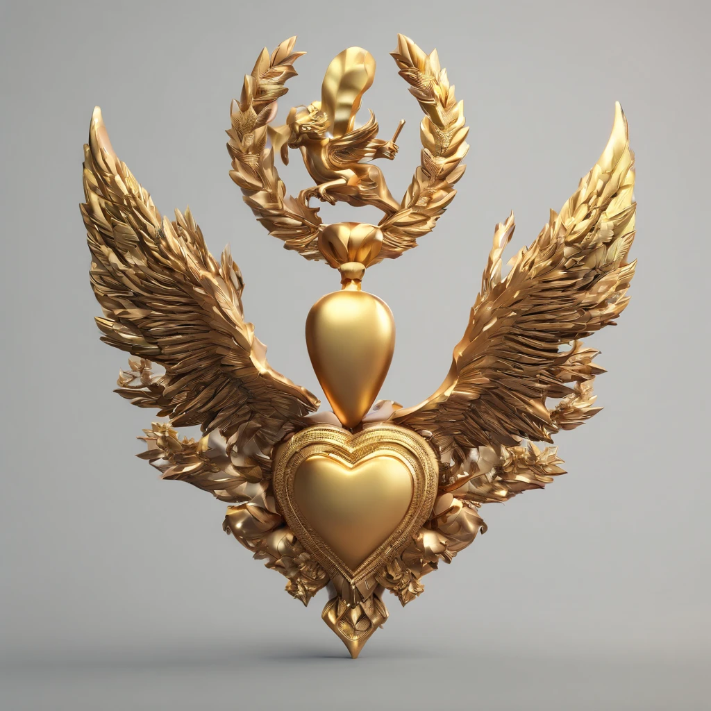 Negro, jovem, rapper, floresta, 3d heart, anjo e demonio, asas, quimera, brilho, 3D rendering of,best quality