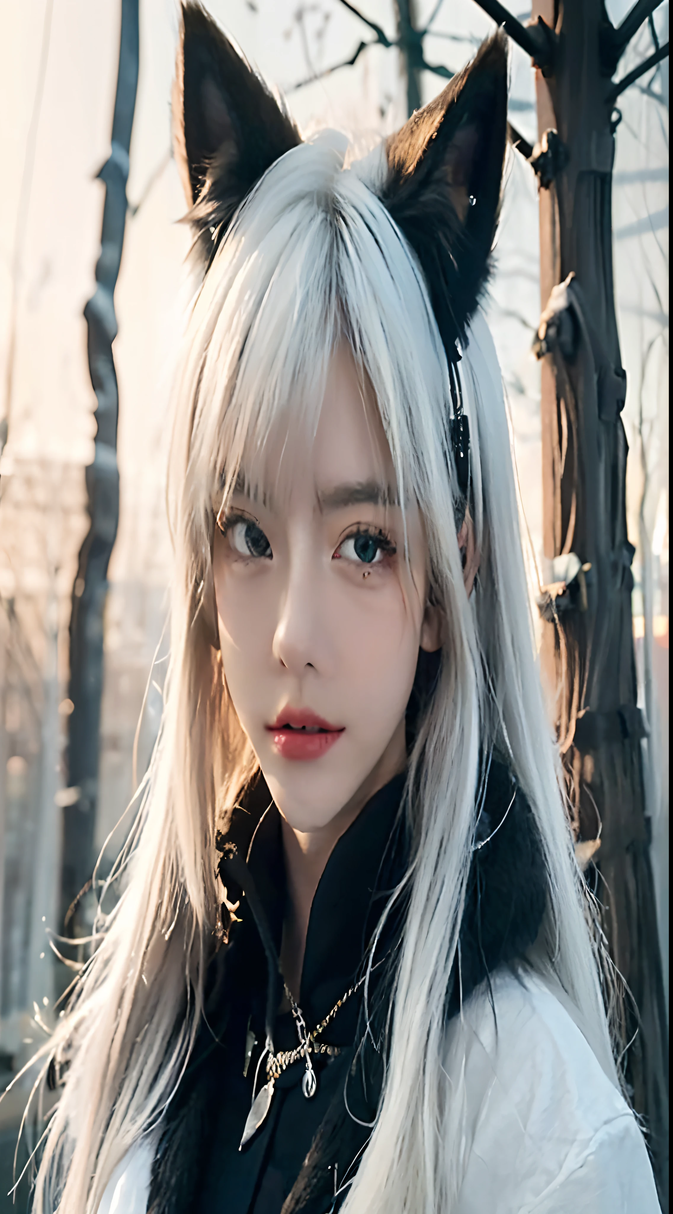 blond girl,Cat ears and furry coat, White fox ears, Girl with cat ears, anime girl with cat ears, White-haired fox, Wolf ears, beautiful young catgirl, woman with cat ears, White Cat Girl, very beautiful cute catgirl, Girl with fox ears, Cat ears, Perfect white haired girl, white haired Cangcang, White-haired