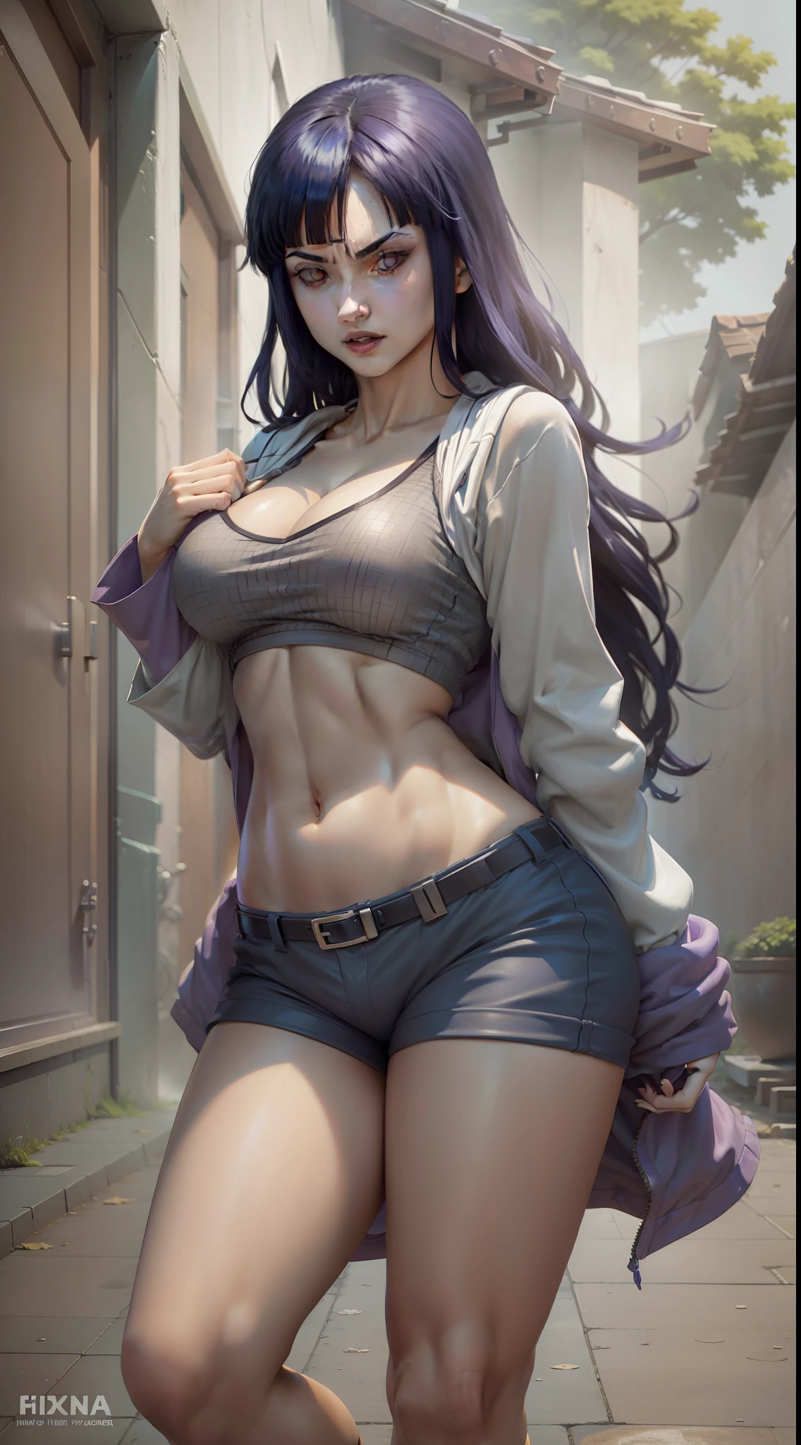 Hinata Hyuga , funkeira, short curto, bunda grande, Pernas Grossas, extremamente sexy