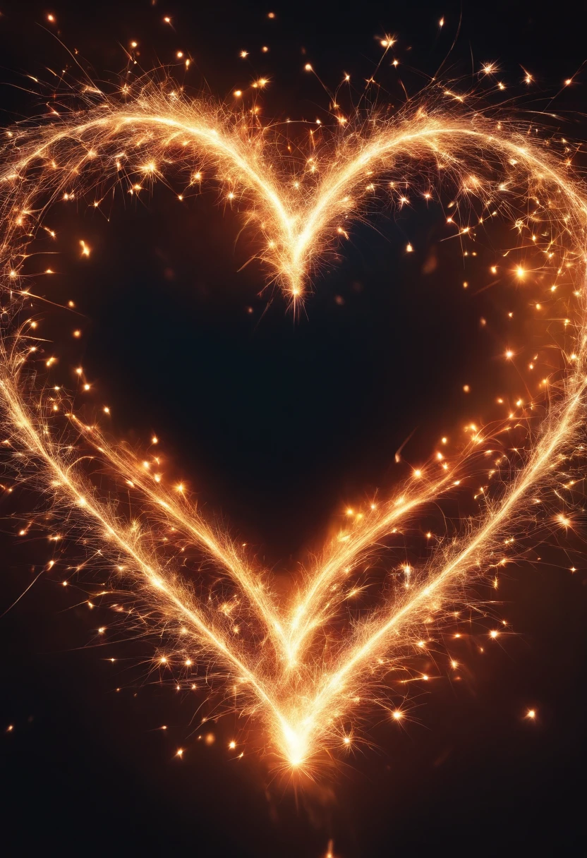 sparklers、Inverted heart shape