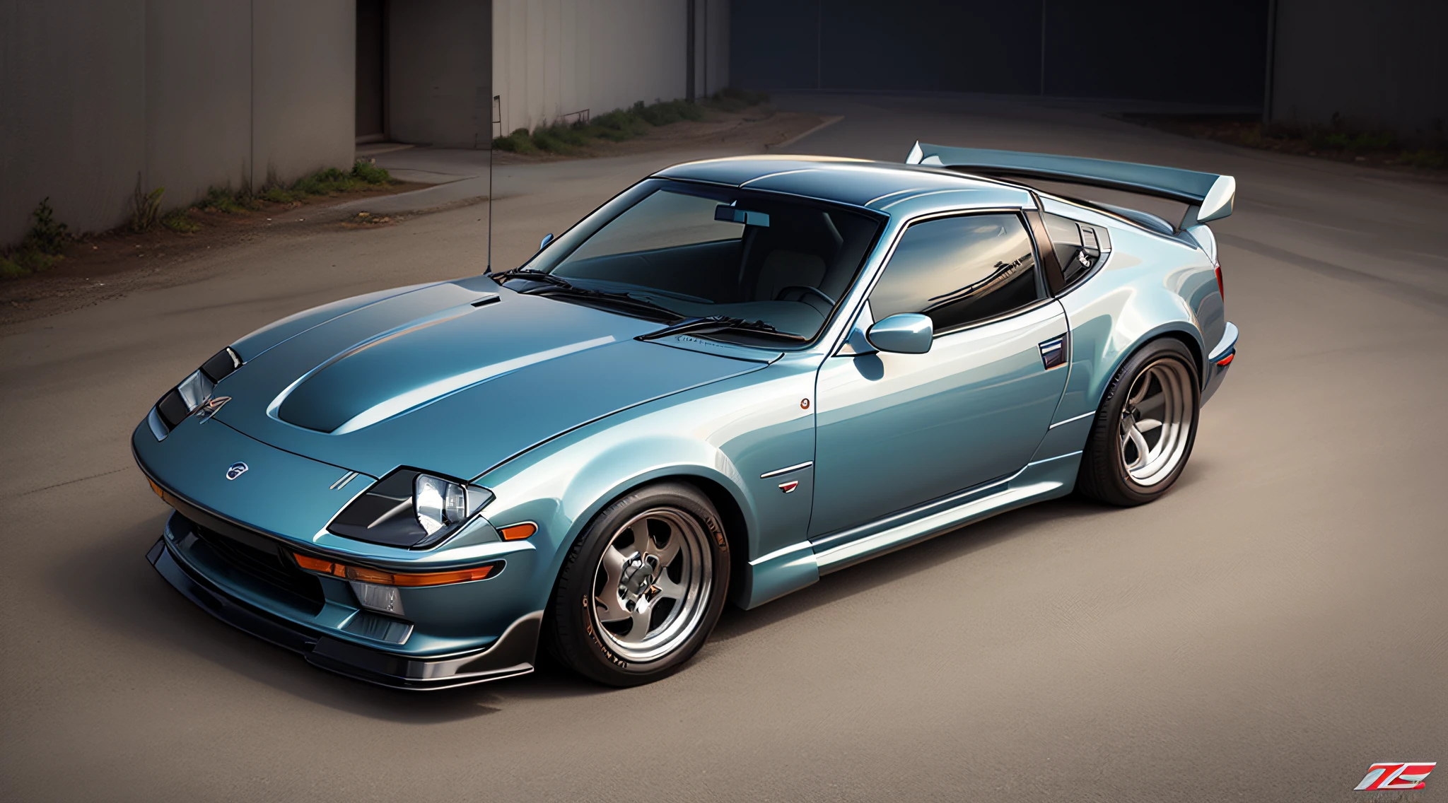 Professional pencil drawing by an auto designer, Nissan Fairlady Z, 240 Z, in the style of auto design, professional level