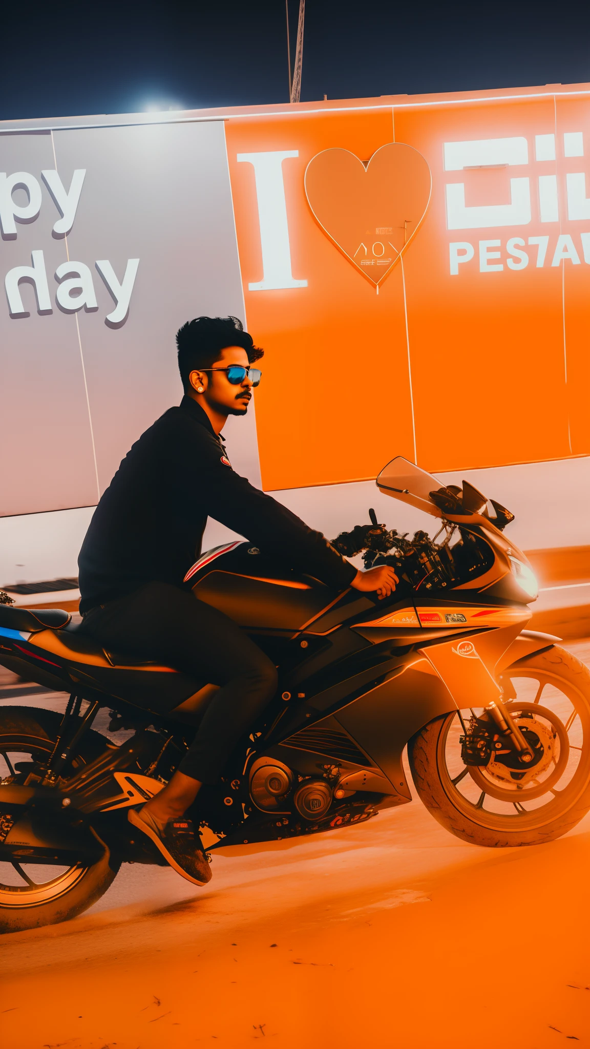 there is a man that is sitting on a motorcycle in the street, without helmet, candid picture, by Max Dauthendey, motorcycle, taken with sony alpha 9, motorbiker, mohamed chahin style, sitting on cyberpunk motorbike, shot on canon eos r 5, shot on canon eos r5, shot on nikon z9, jayison devadas change bike