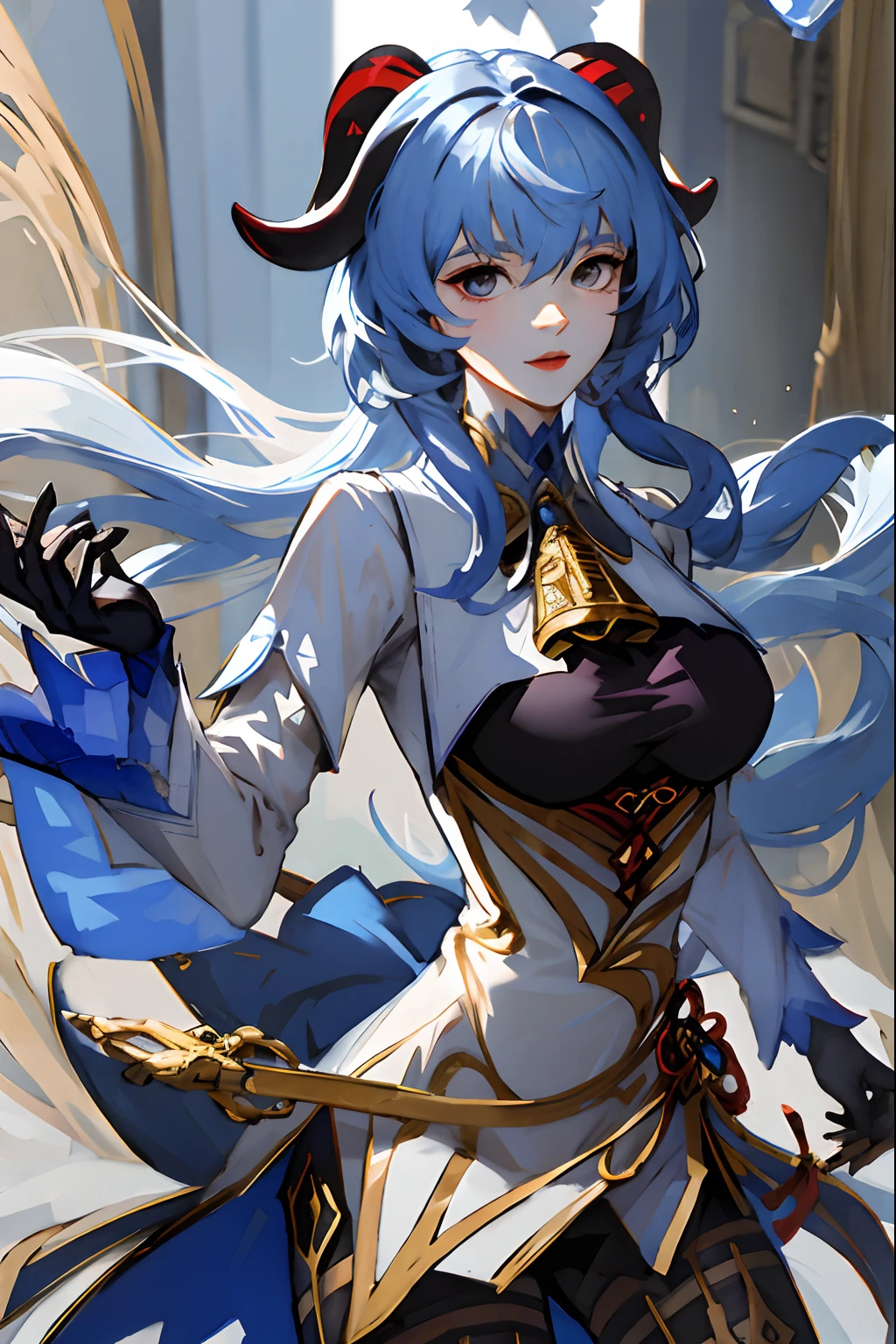 cordial expression, slight smile