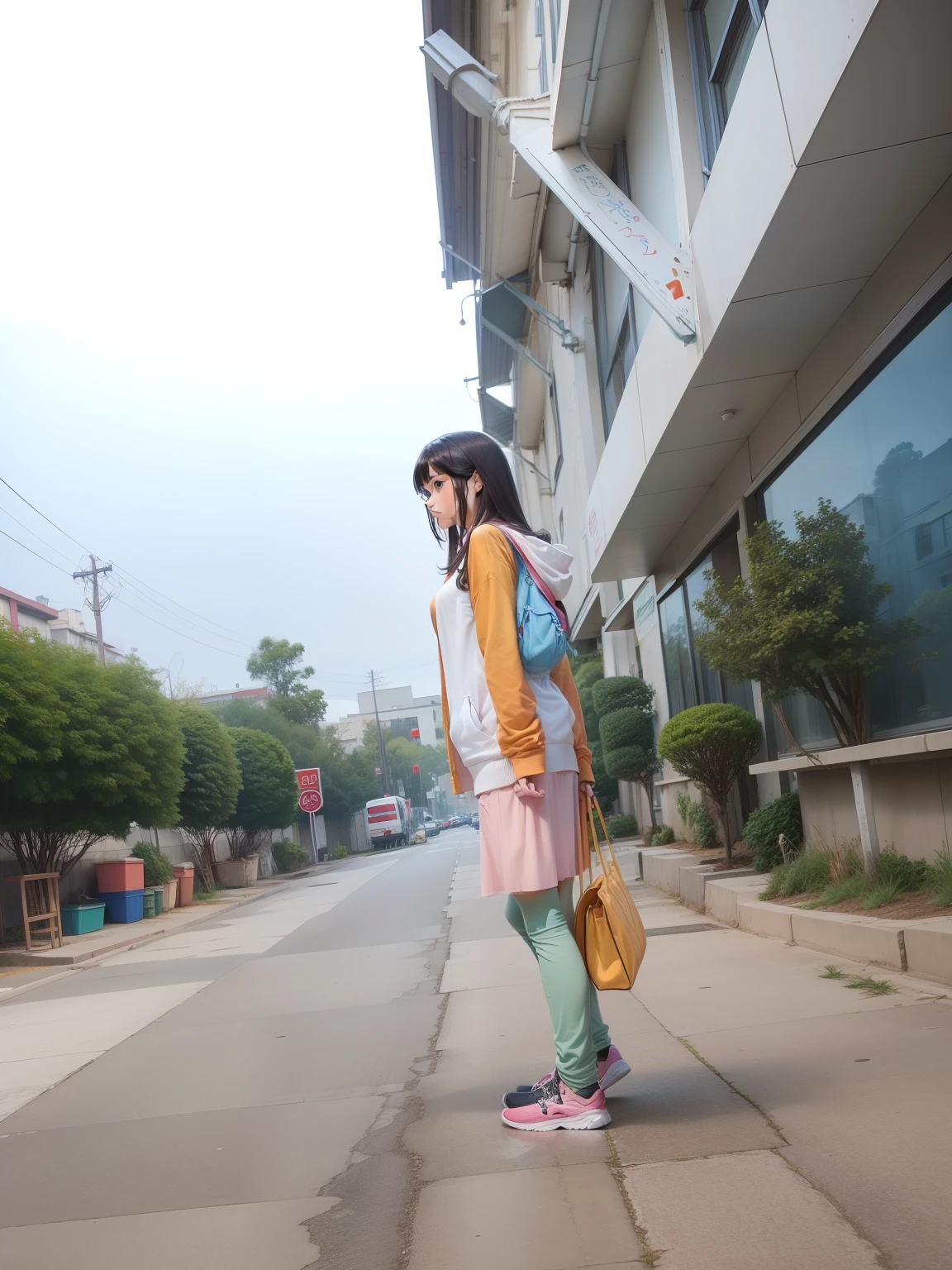 Background same, Anime good-looking girl