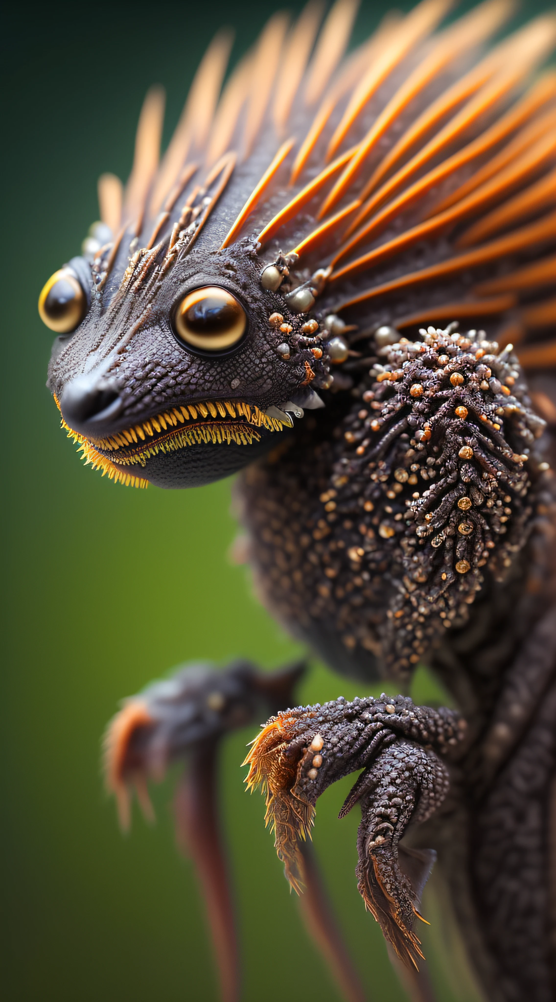 Cute creature from Space. terraforming. Alien Flora, Miki Asai Macro photography, close-up, hyper detailed, trending on artstation, sharp focus, studio photo, intricate details, highly detailed, by greg rutkowskidetailed face, detailed skin