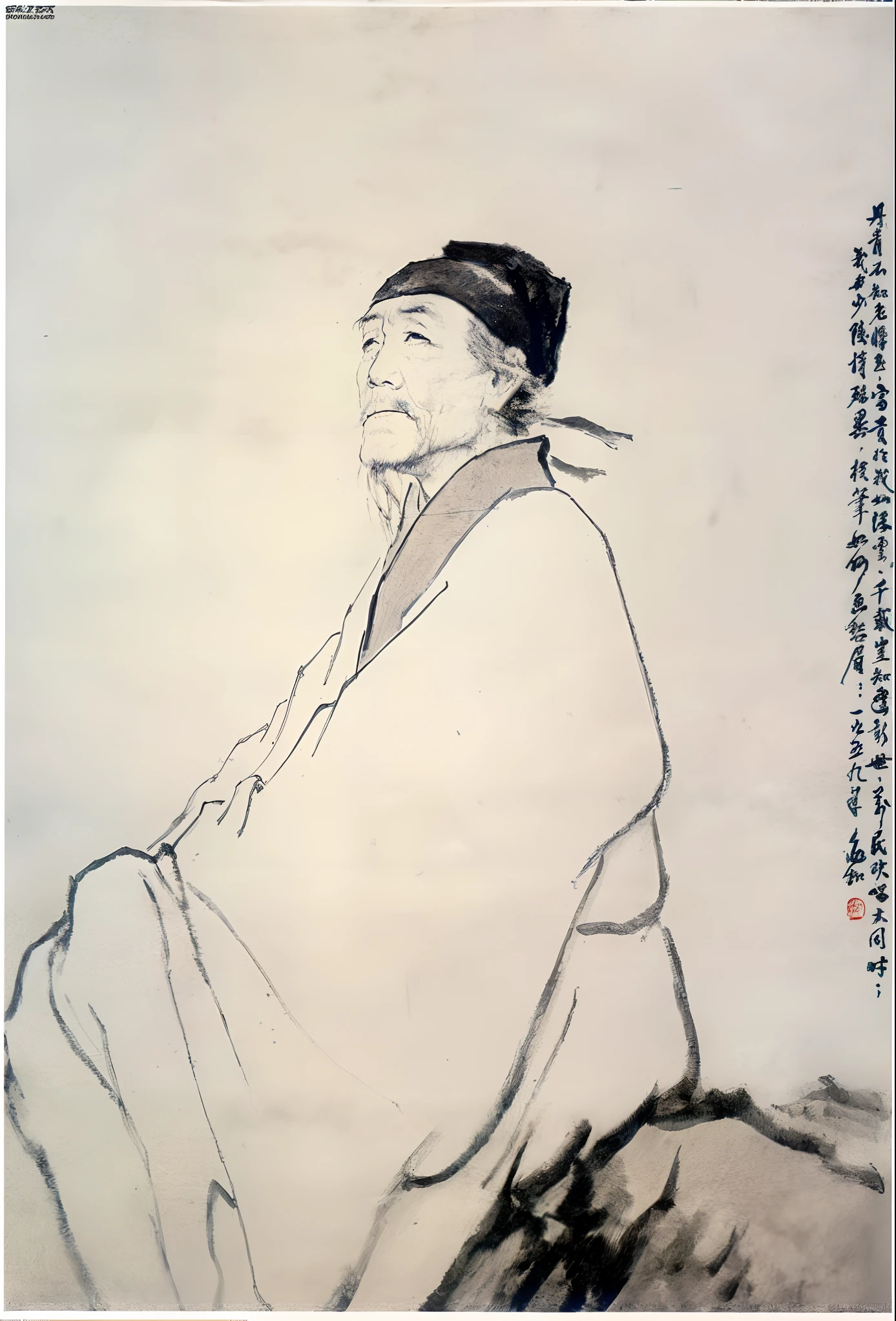 Empty mountains and new rain,Sword in hand,High mountains and flowing water,Skiff