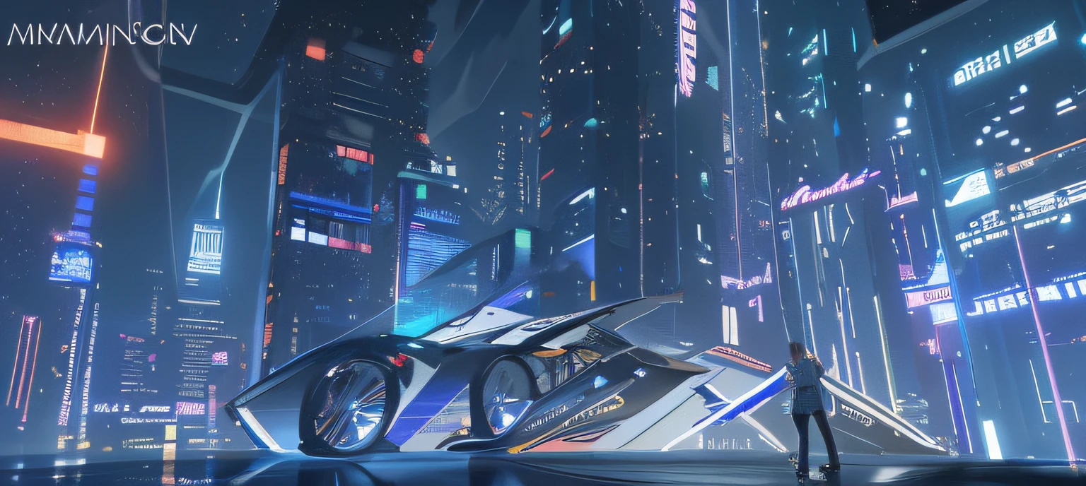 best quality,illustration,cinematic lighting,beautiful,,perfect lighting,cyberpunk concept,no humans,night,lights,architecture,city,sky,landscape,clouds,outdoor,skyscraper,cityscape,airplane