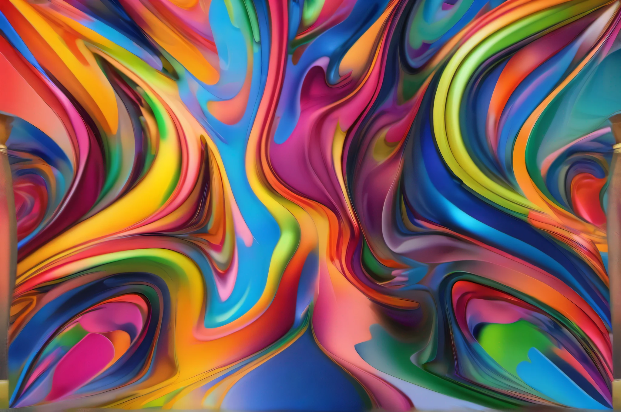 Abstract & conceptual interpretation of the word PRETTY GIRL in a photorealistic logo where vibrant colors and fluid forms create a captivating representation.-- no text, --mock up, Photorealistic, Ultra HD, 32k, -- AR 16:9, -- s 0.15, --CHAOS 0 seed 77. Ultra HD, 32k, ----v 5.2, -- s 55, --Chaos 1