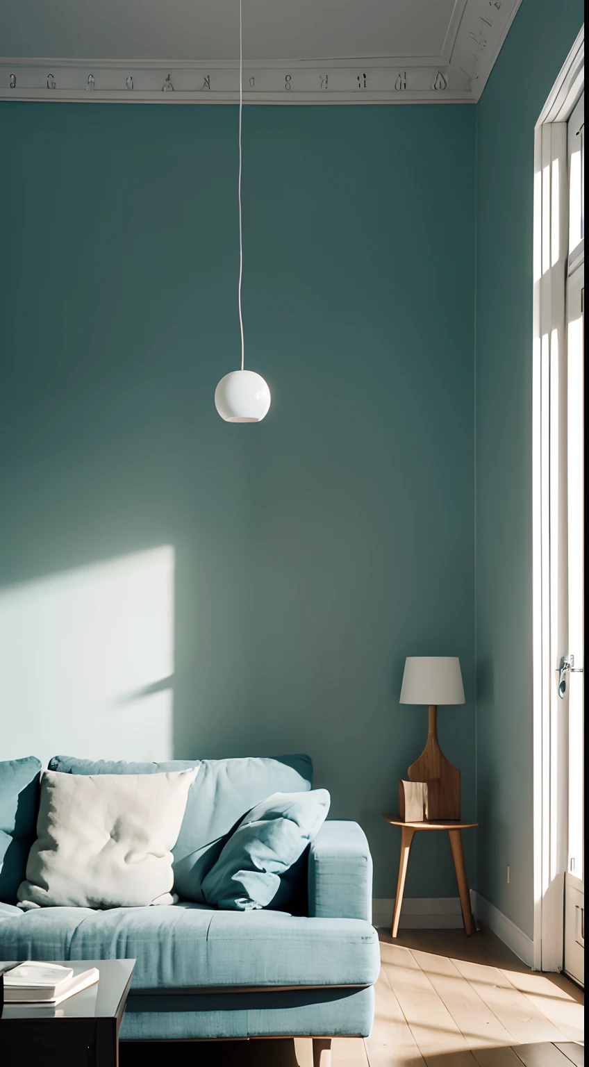Masterpiece,Best quality,((Best quality)),((Masterpiece)),((Realistic)),Invert colors,Living room,Modern minimalist Nordic style,Soft light,Pure picture,(Bright colors:1.2),symetrical composition