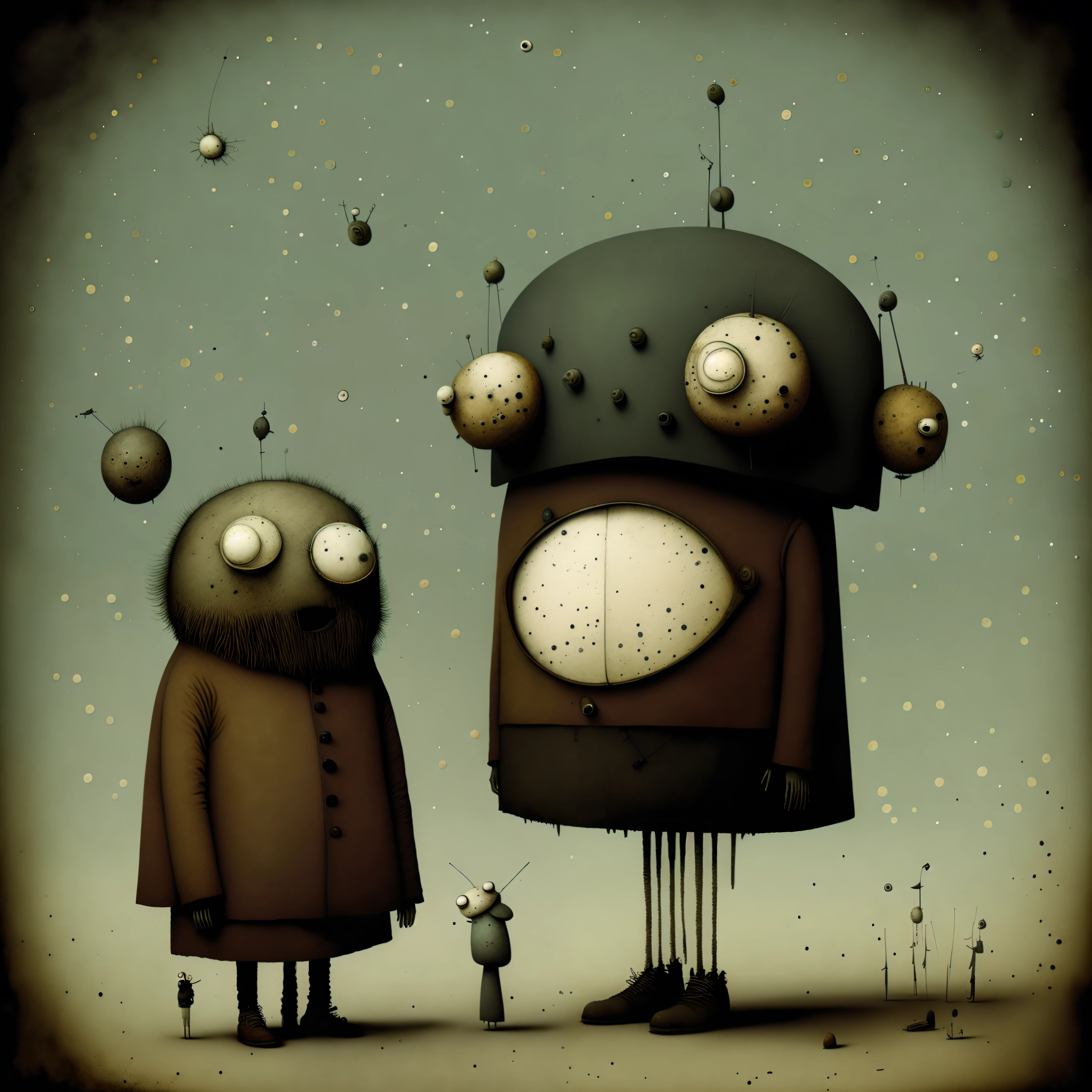 negro, punk, happy, upbeat, don hertzfeldt, Hieronymus Bosch, Gabriel Pacheco,negro,black ball creature