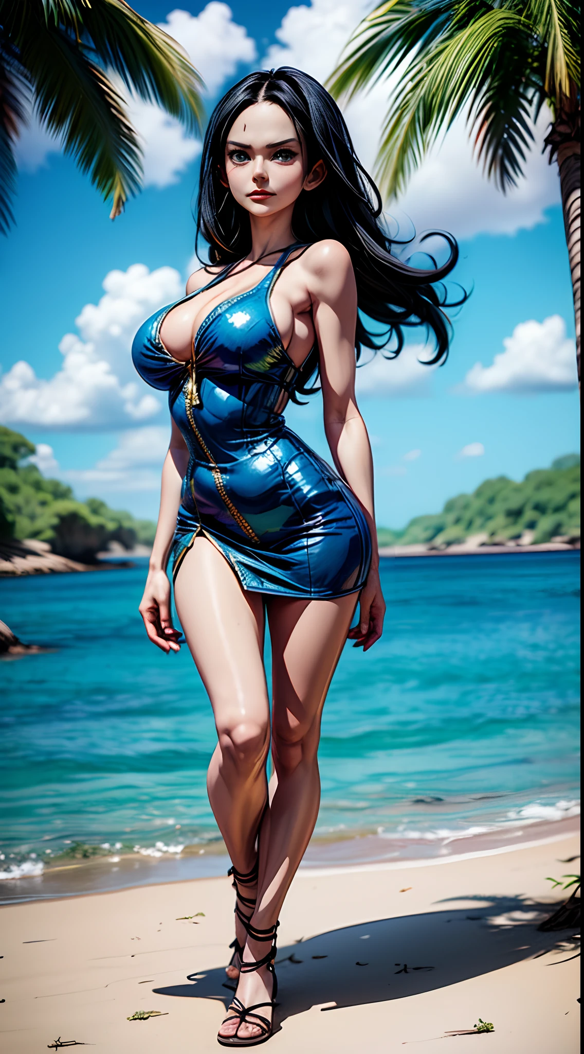 (full body) Create the iconic One Piece Anime character, Nico Robin:,Nico Robin