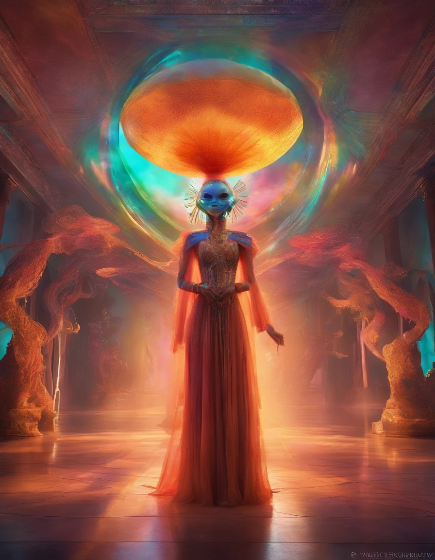 A blue genie from the lamp 