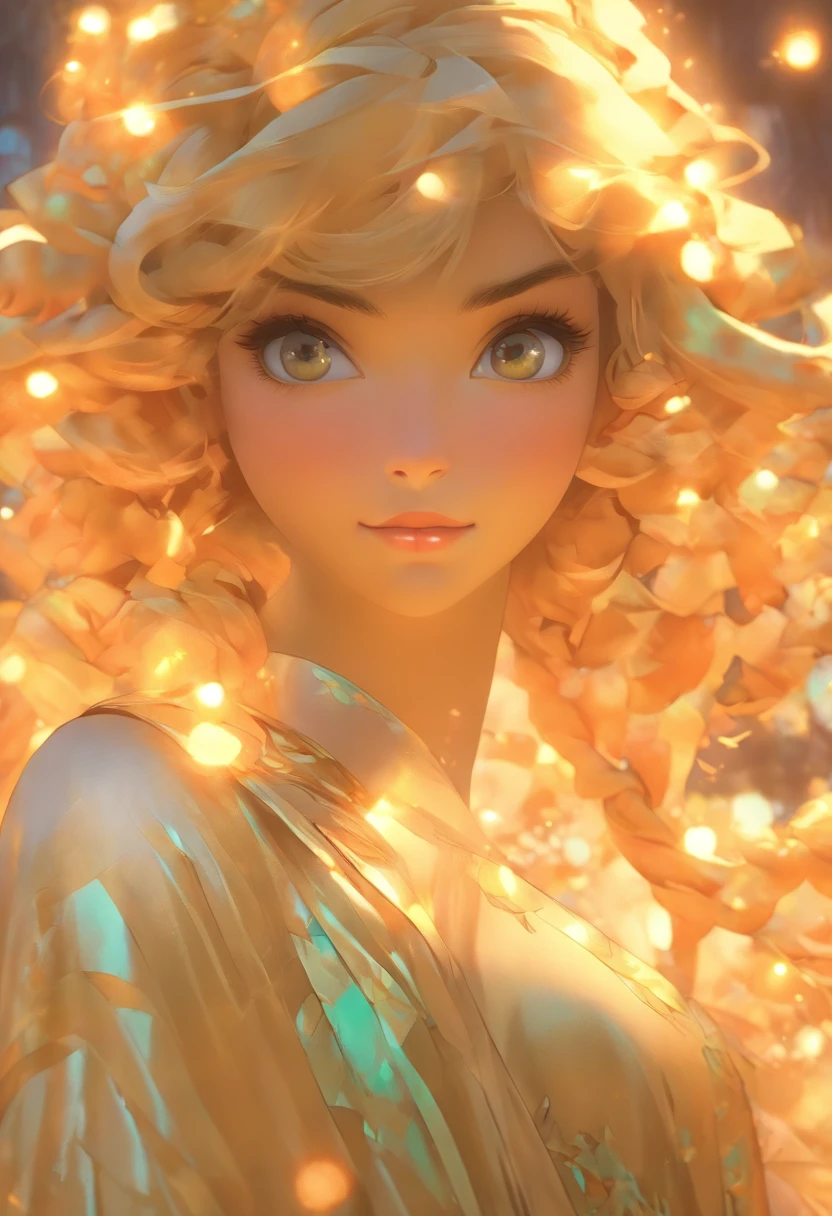 masterpiece、top-quality、hight resolution、High-quality images、8K、Silver metallic、grayscales、skin gloss、Texture of skin and clothing、detaileds、portlate、Detailed eye expression、Lustrous hair、poneyTail、Braided hair、full body Esbian、dong、spear、evening primrose、by mucha、