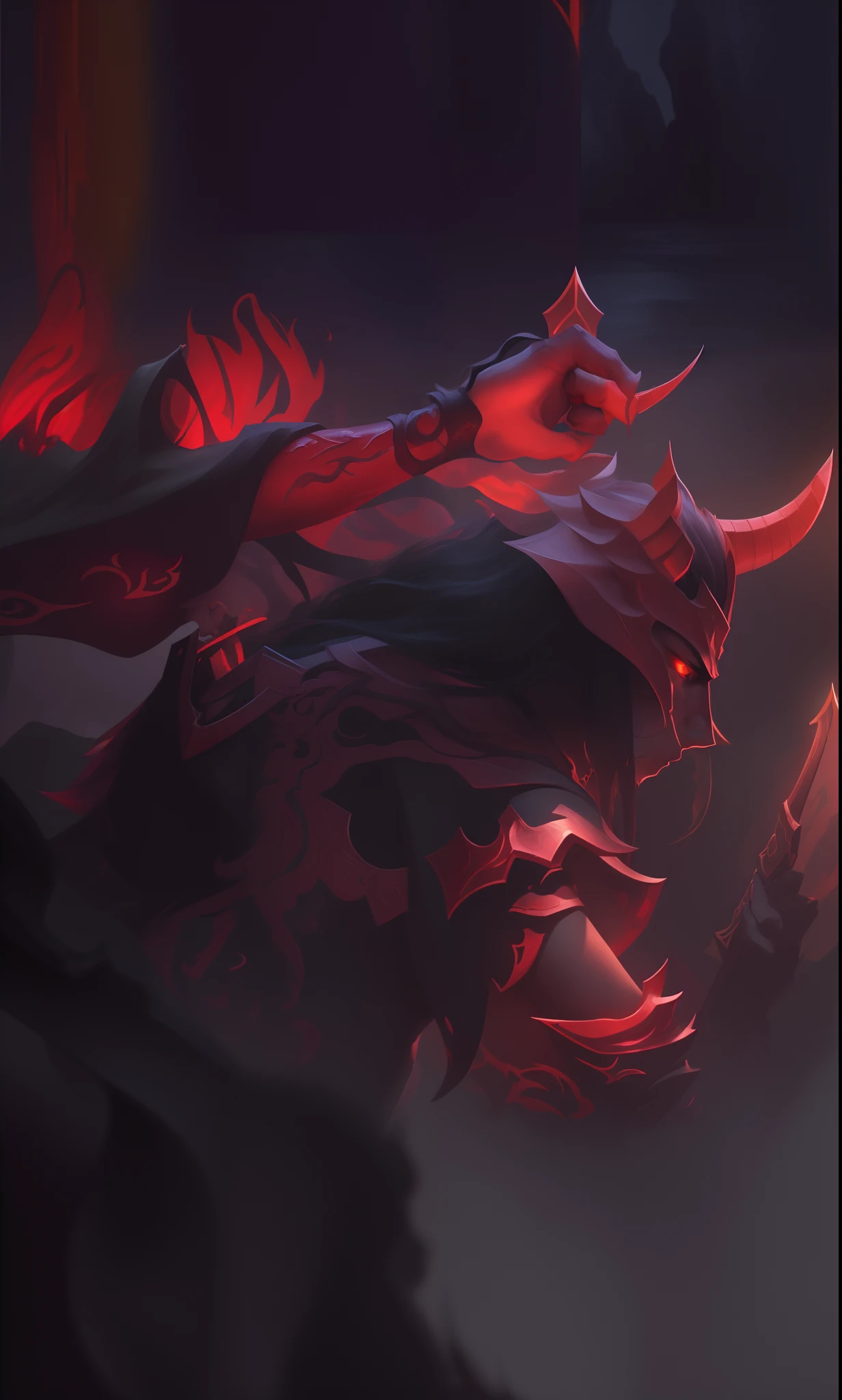a close up of a person with a sword and a demon, official splash art, inspired by Huang Shen, inspired by Shen Zhou, heise jinyao, iconic character splash art, bian lian, splash art, inspired by Yi Inmun, 8k hd wallpaperjpeg artifact, 8 k hd wallpaperjpeg artifact, league of legends splash art