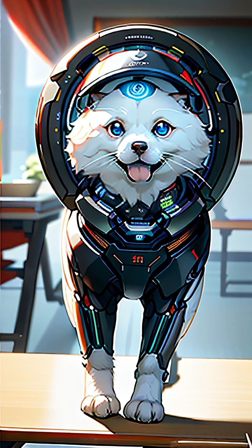 （tmasterpiece：1.2）， （best qualtiy：1.2）， （超高分辨率：1.2） ，（8K分辨率：1.2），
sci-fy， Lab Room， Mechanical dogs， Cyborg dogs， doggy， eBlue eyes， Dog action， being thin， full bodyesbian，
sci-fy，