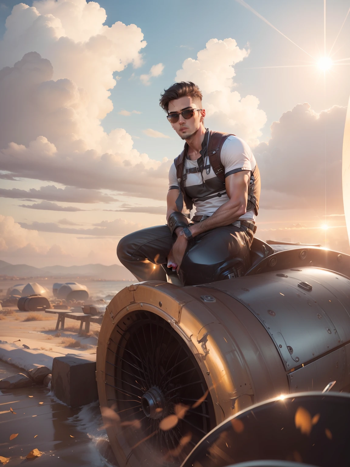 Change background,handsome boy.realistic face, 8k,ultra realistic,with sun glass.