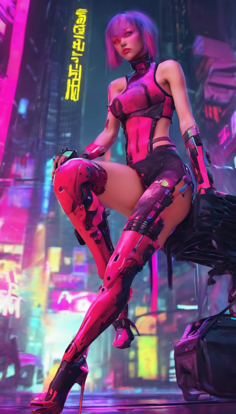 (Best quality,8K,A high resolution:1.2),Full body shooting from head to toe,Ultra-detailed,Physically-based rendering,Complex details,对称,Incredibly long dirty braids scattered on the ground,Incredibly muscular,Exaggerated breasts,Well-defined abs,very big buttocks,Wide hips,Oozing sexy,Thick thighs,Incredibly long legs,Gorgeous high heels,Highly detailed full-body portrait.