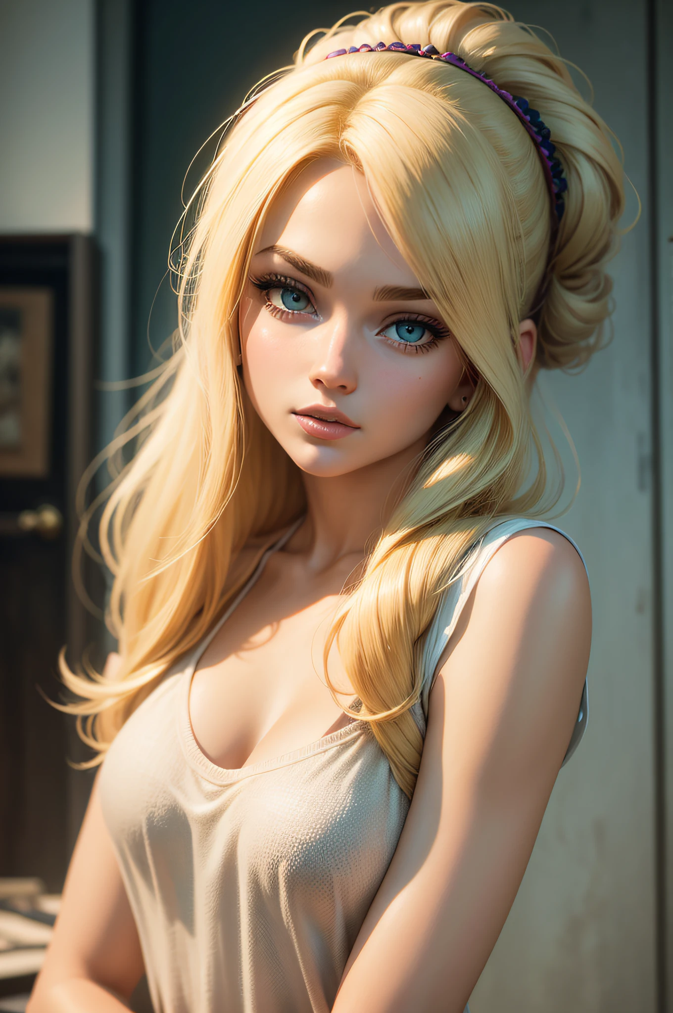 a  nude, young girl nude, 2 girls nude, detailed beautiful face, beautiful detailed eyes, beautiful detailed lips, extremely detailed face and eyes, long eyelashes, delicate skin, soft skin, smooth skin, curly hair, flowing hair, (best quality,4k,8k,highres,masterpiece:1.2),ultra-detailed,(realistic,photorealistic,photo-realistic:1.37),natural lighting, soft lighting, warm colors, natural colors, serene, peaceful