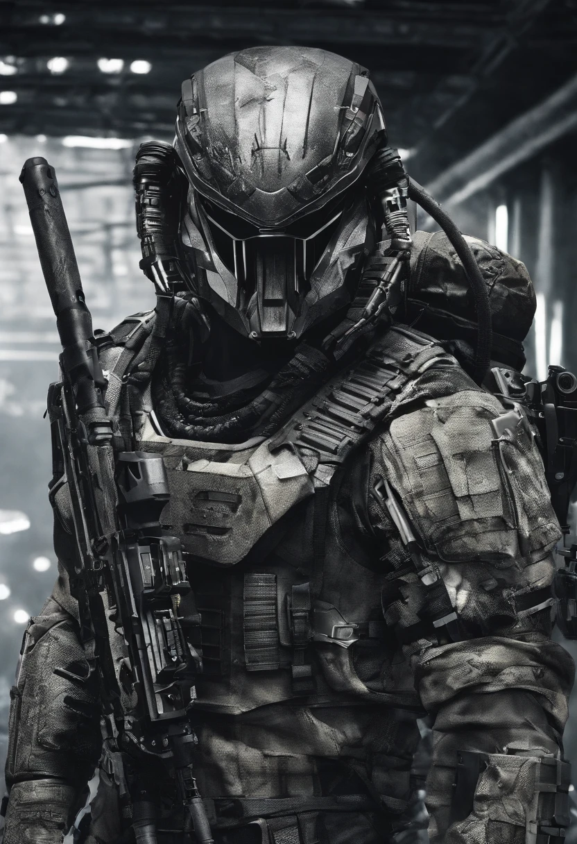 Predator,full bodyesbian,Authentic background