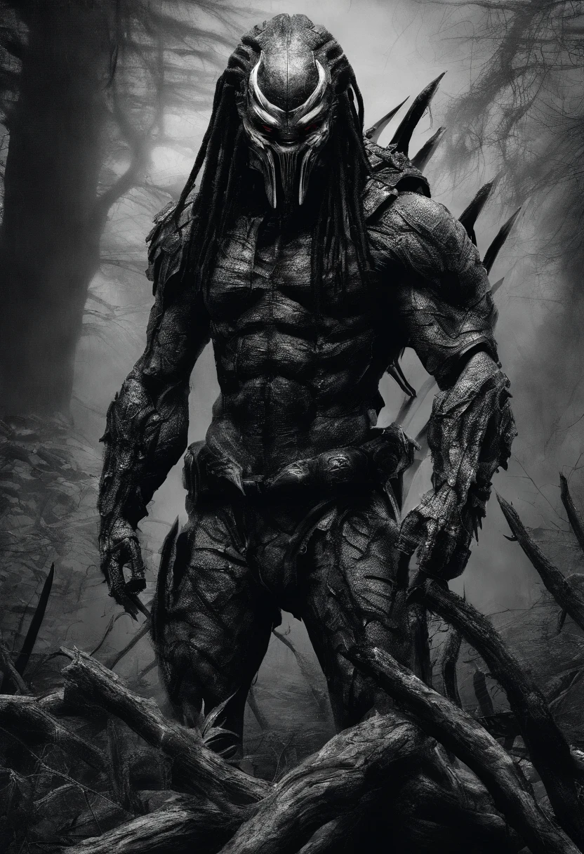 Predator,full bodyesbian,Authentic background