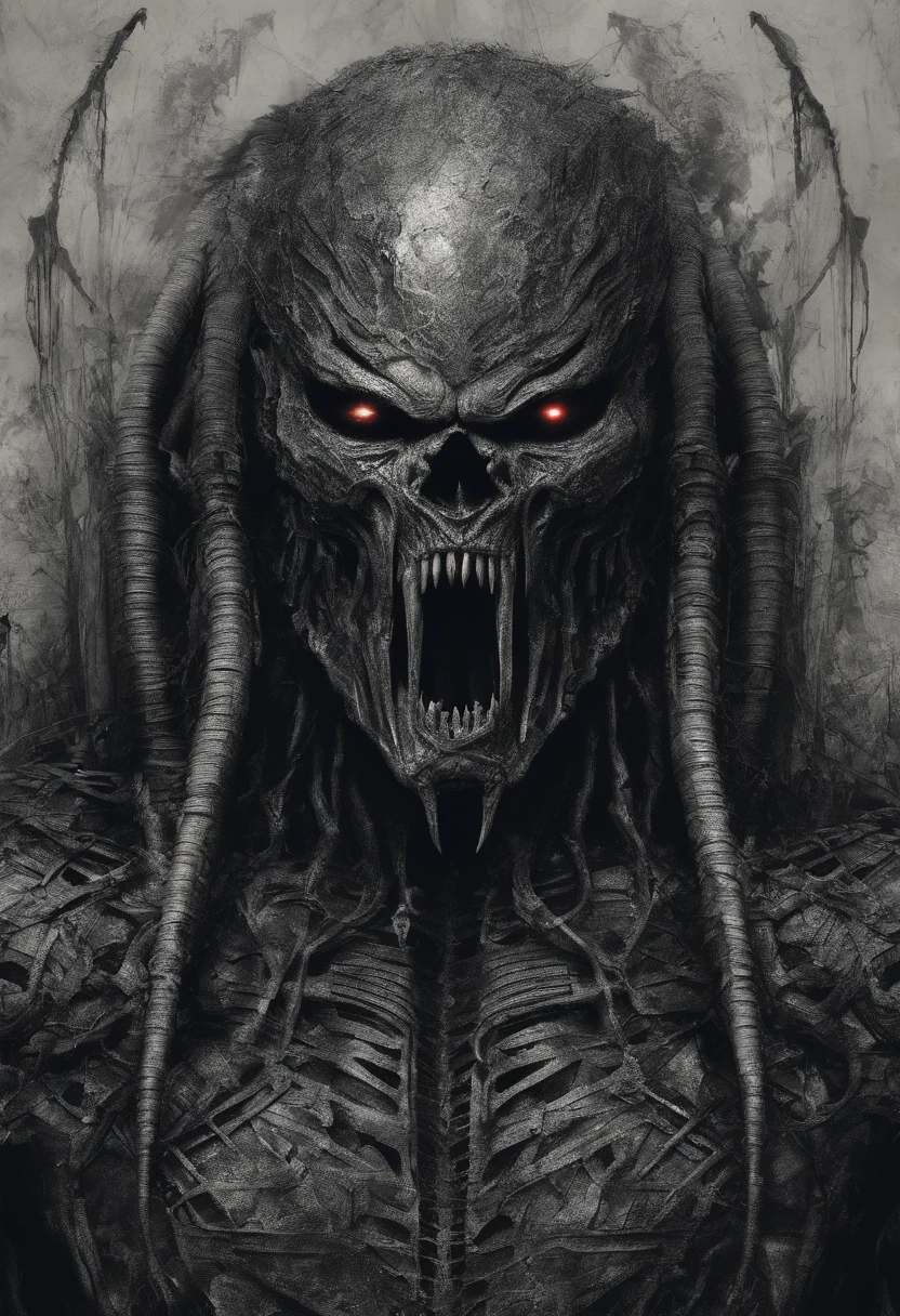 Predator,full bodyesbian,Authentic background