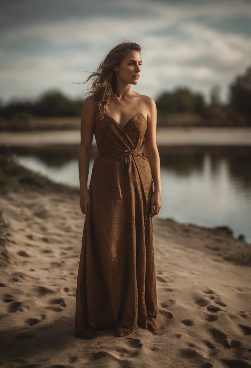 deep shadow, sinister, award winning photo, best quality, masterpiece, upper body, woman, freckled face, windblown blonde hair, emerald eyes, modern strapless dress by Jeremy Lipking, by Antonio J. Manzanedo, by lee jeffries nikon d850 film stock photograph 4 kodak portra 400 camera f1.6 lens rich colors hyper realistic lifelike texture dramatic lighting unreal engine trending on artstation cinestill 800, fisheye lens, Style-Kilt, windy beach, scottish loch, naked, sexy, ass, show ass