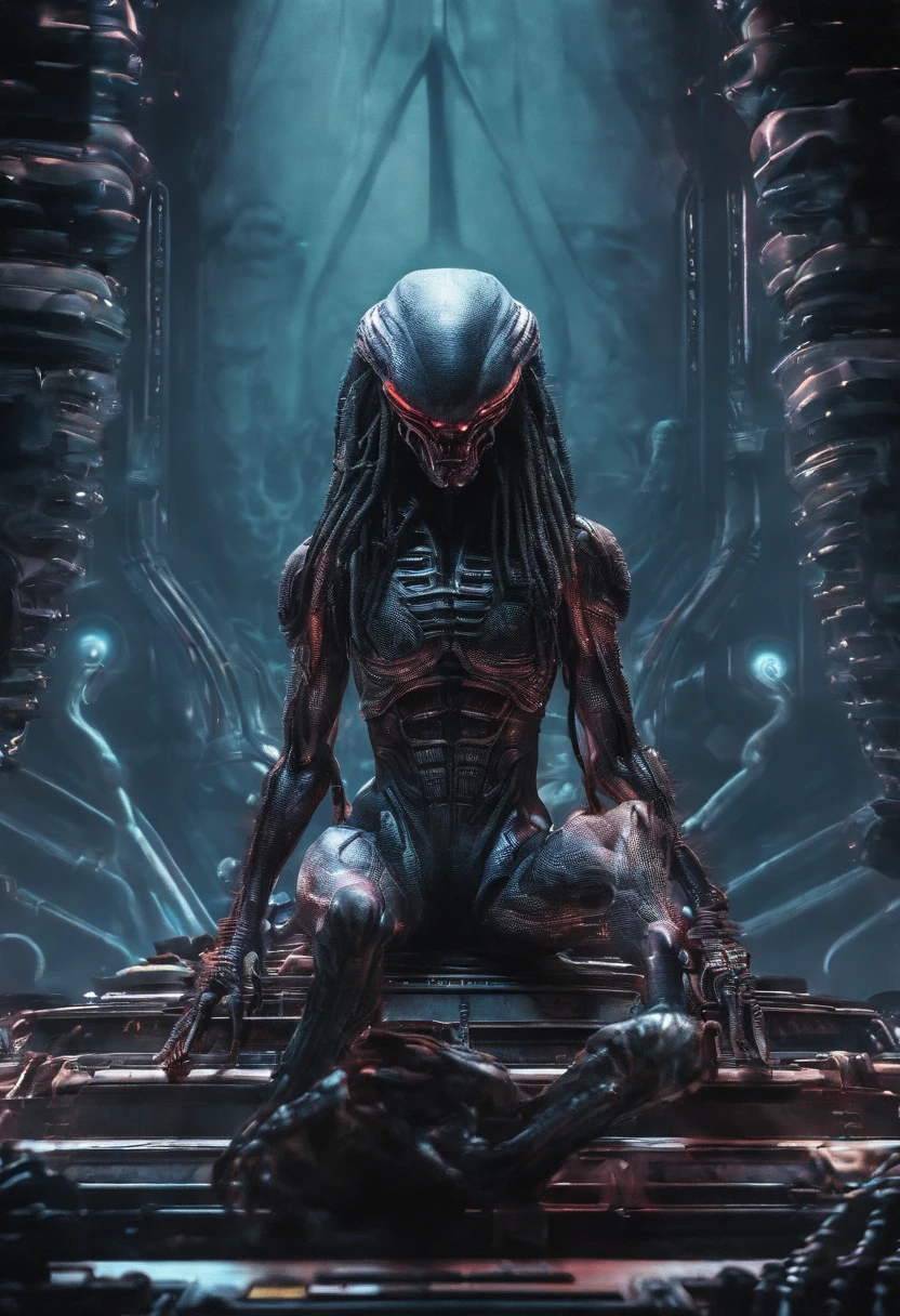 Predator，full bodyesbian，Authentic background