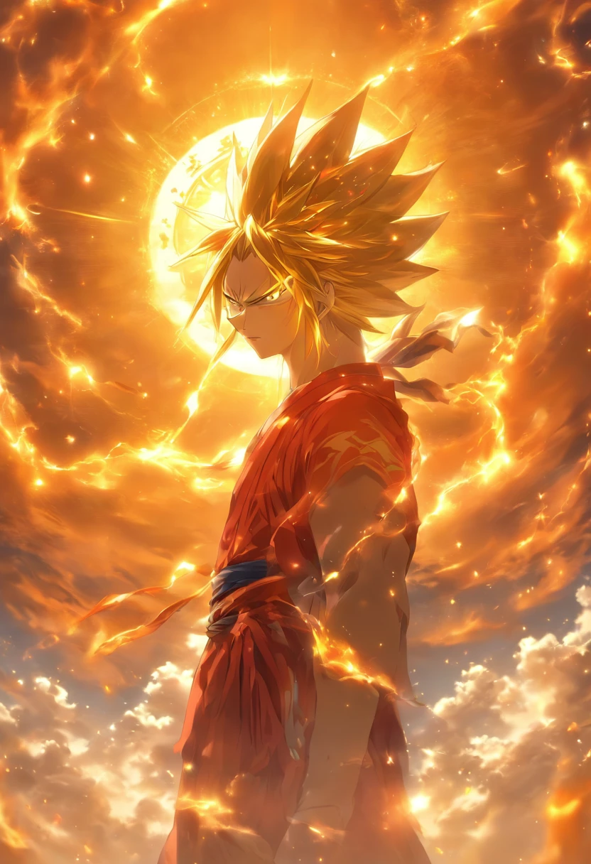 Ten suns，on the sky，Shines brightly。 Completely realistic,Full high resolution, Well made，detail-rich.中景 the scene is