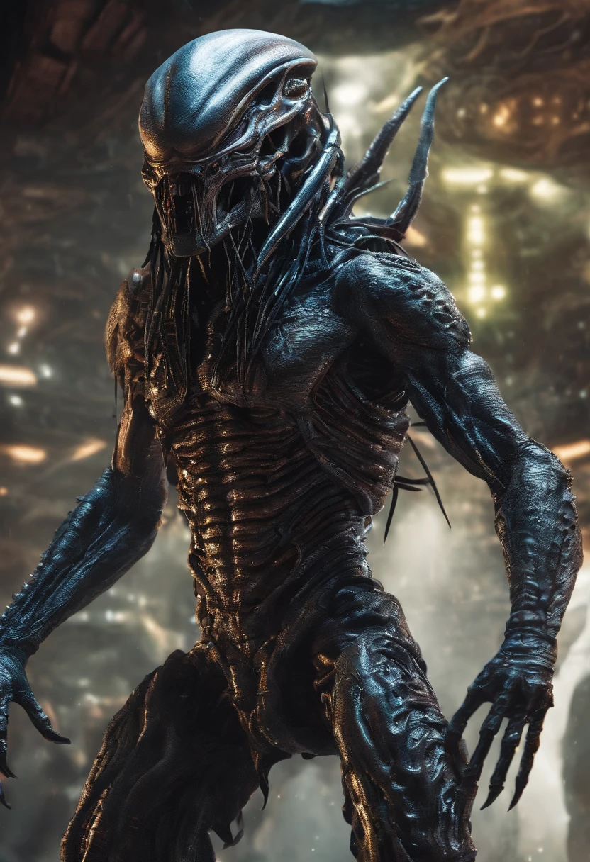 Predator,Full body photo,Authentic background