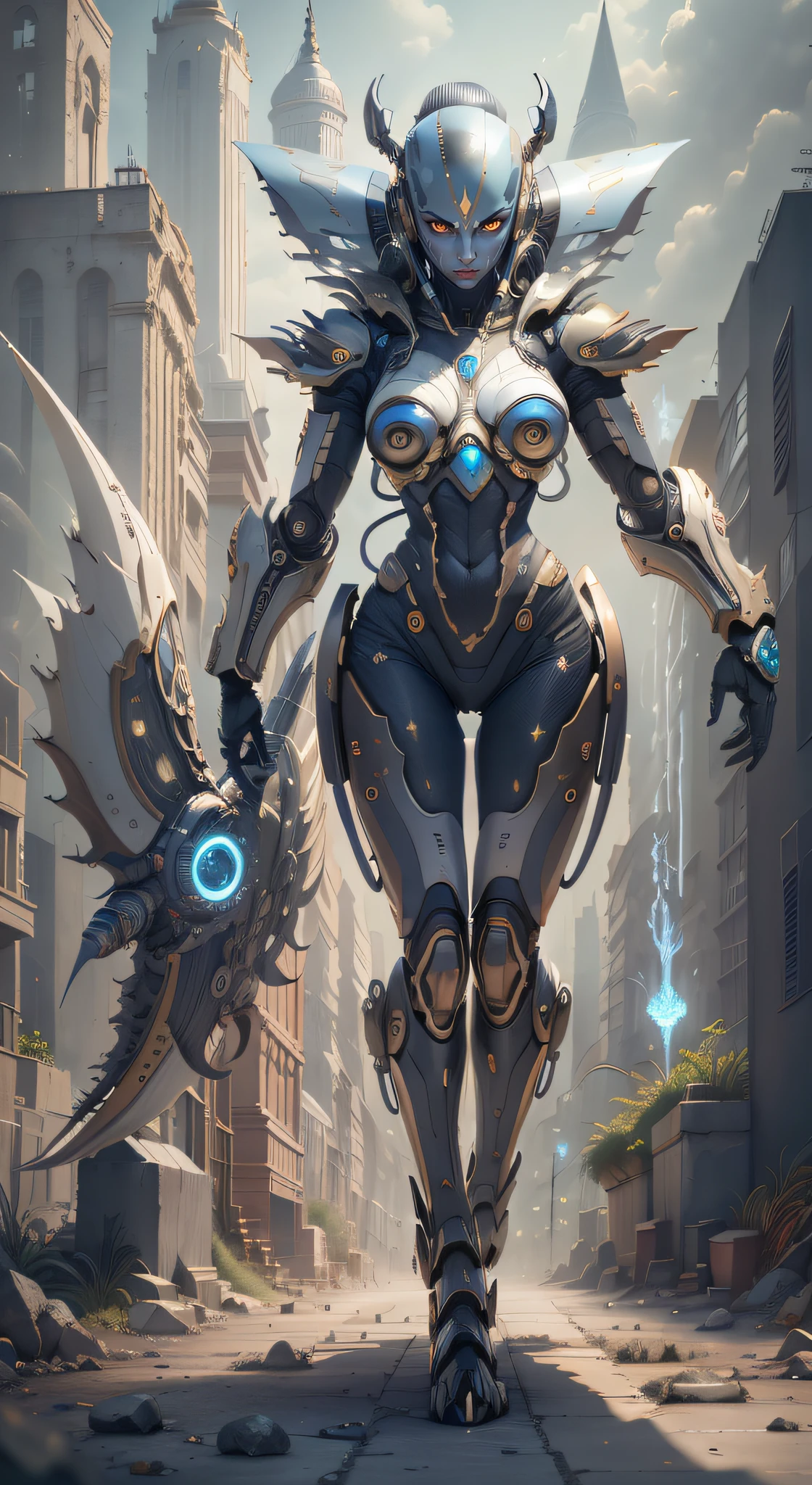 Create hyper-verbose, Best quality, A high-resolution masterpiece,Depict umbra elements,A non-humanoid alien creature,Exudes perfect blue energy, Highqualityshadow, Photorealistic,