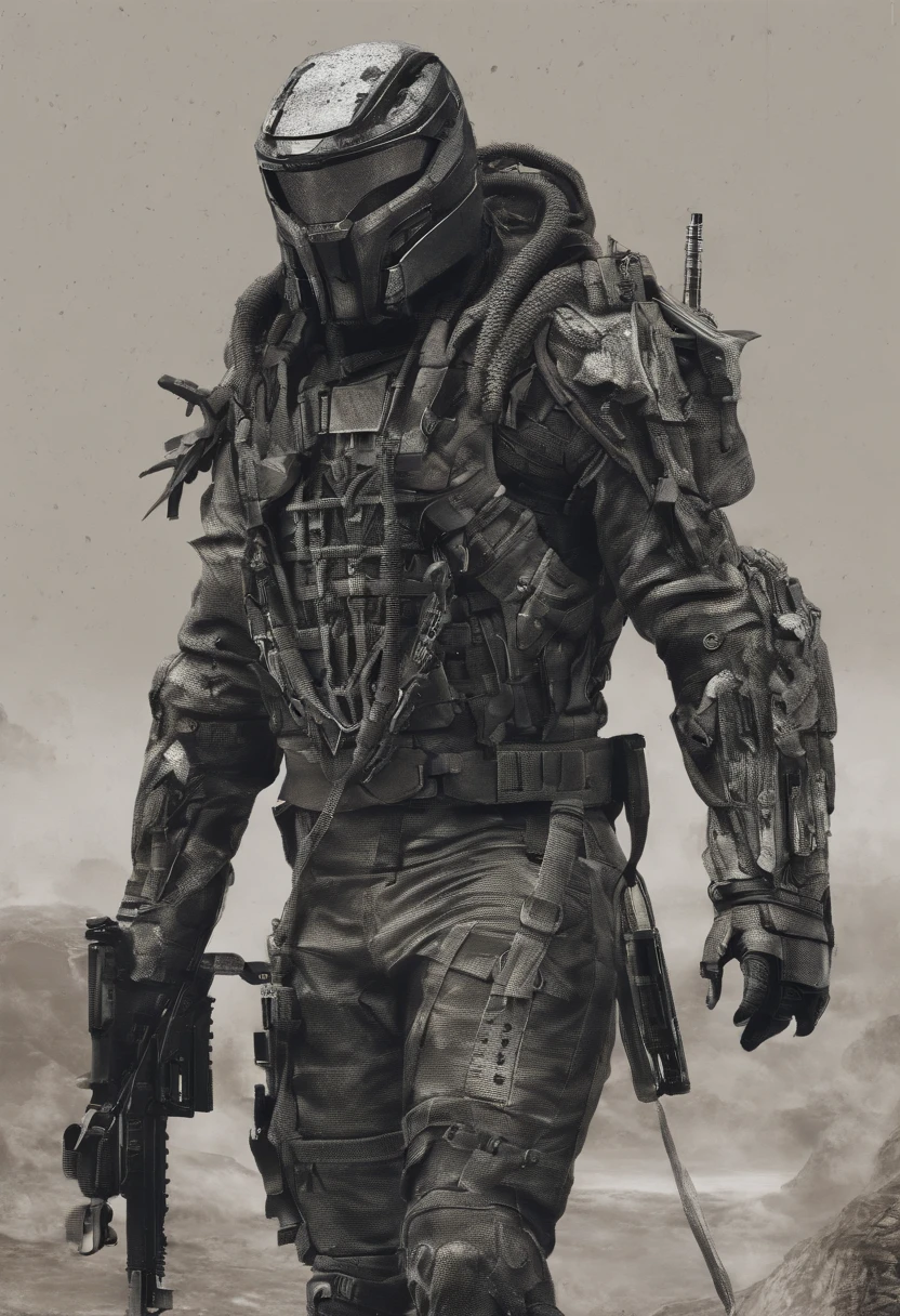 Predator,Full body photo,Authentic background