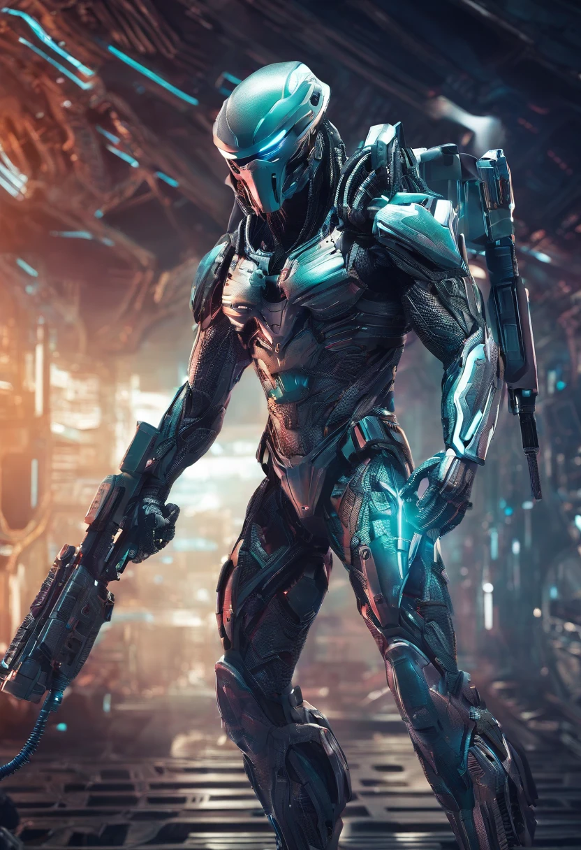 Predator,Full body photo,Authentic background