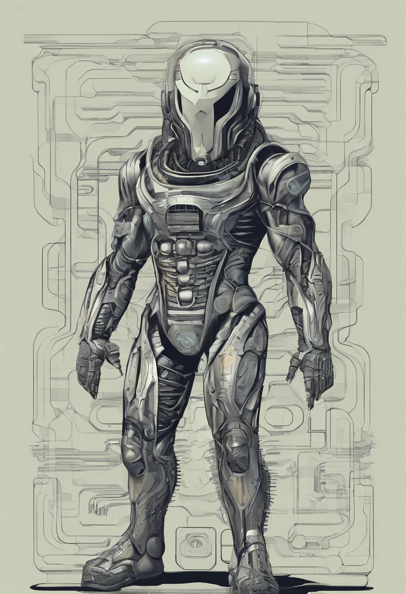 Predator,Full body photo,Authentic background