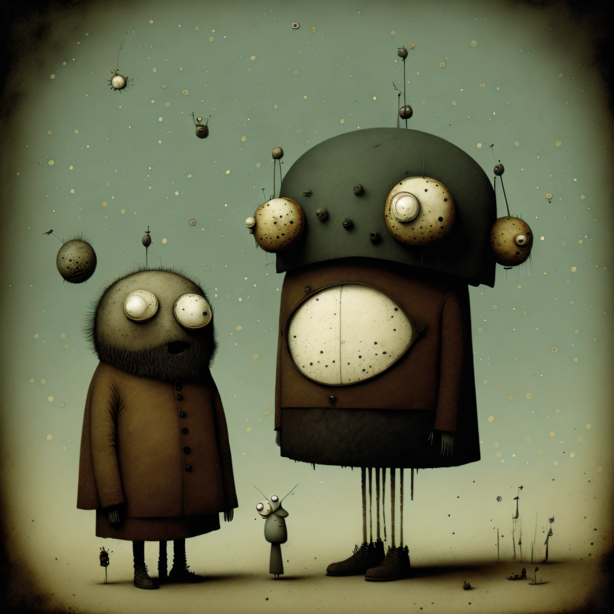 negro, punk, happy, upbeat, don hertzfeldt, Hieronymus Bosch, Gabriel Pacheco,negro,black ball creature