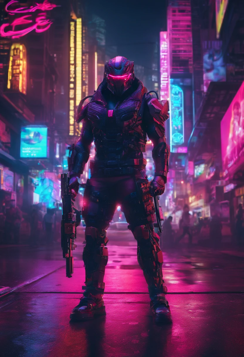 Predator,Full body photo,Authentic background
