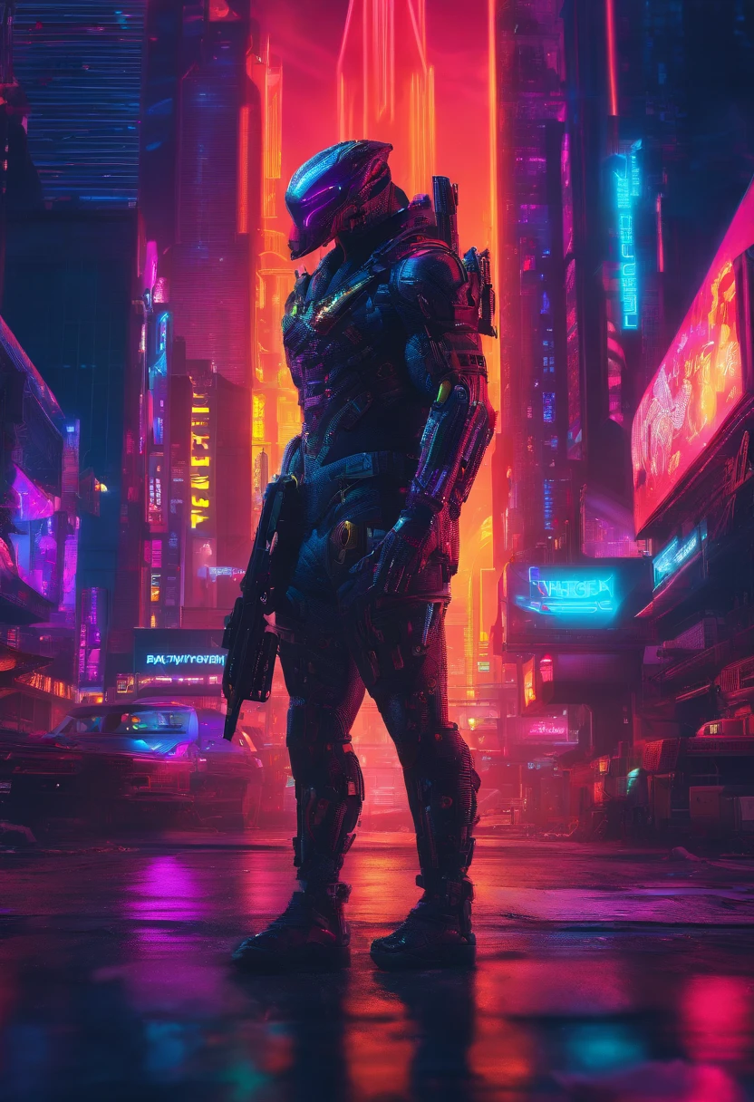 Predator，Full body photo，Authentic background