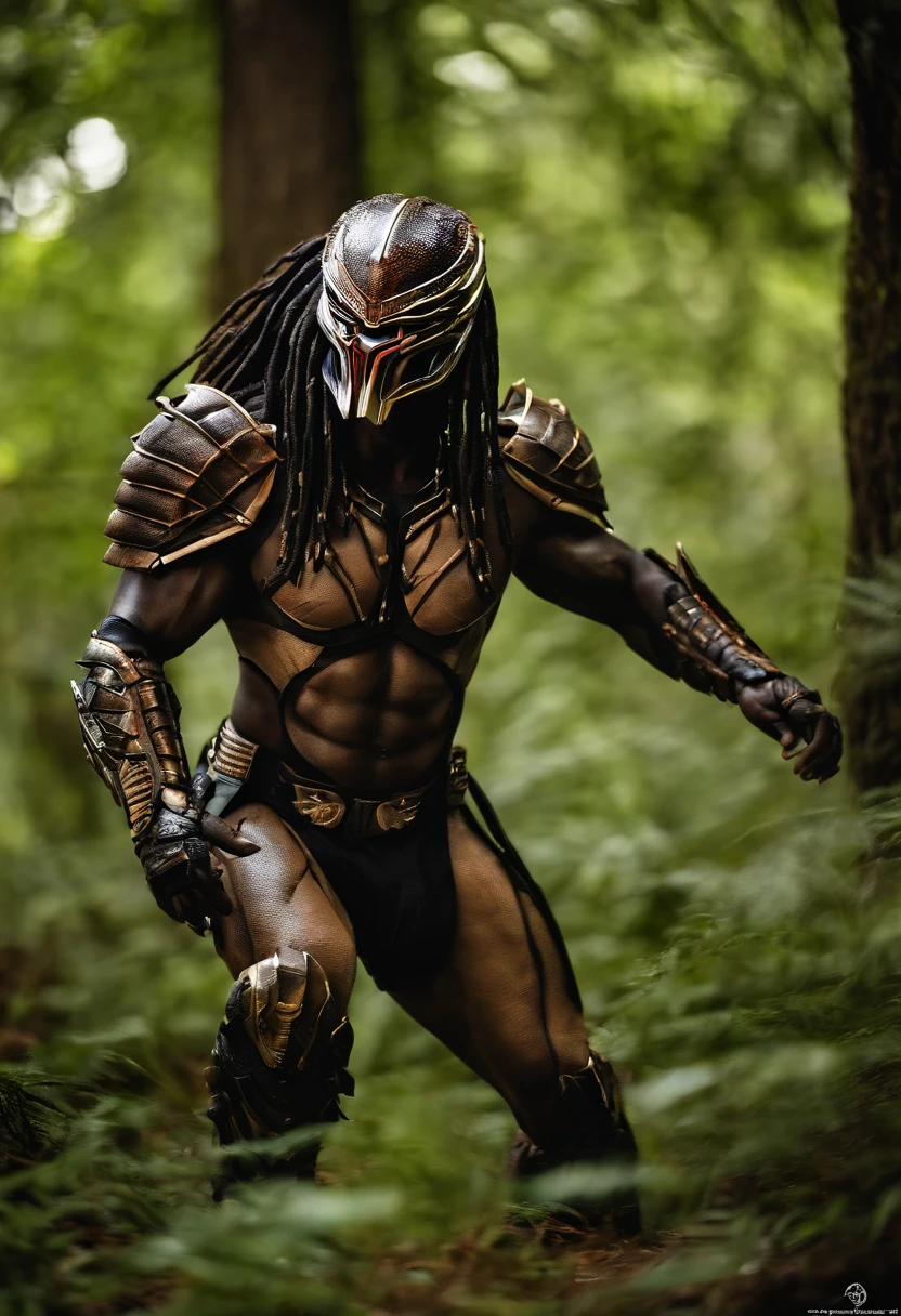 Predator，Full body photo，Authentic background