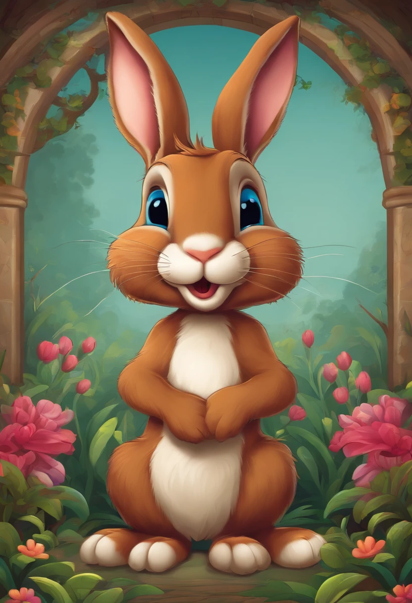 Cartoon rabbit