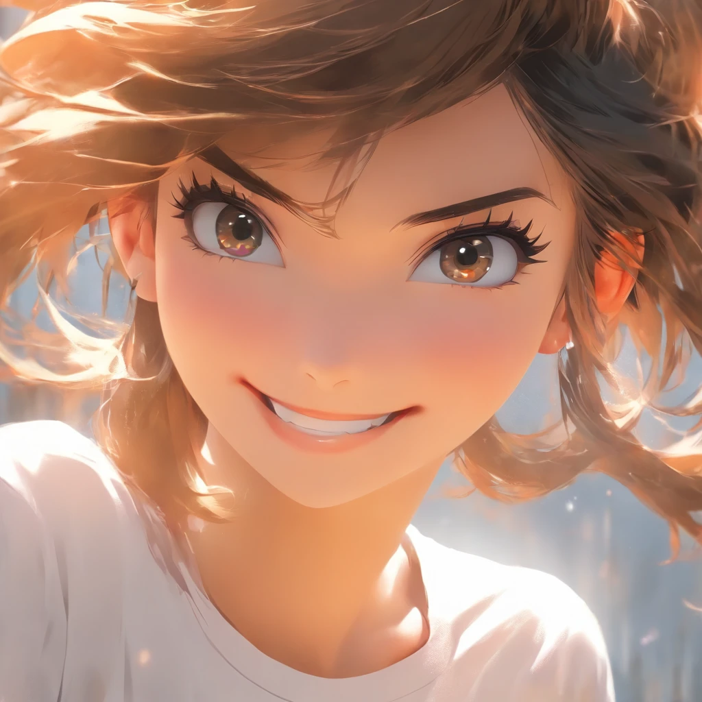 (photo: 1.3) af (realism: 1.3), (((white t-shirt))), super high resolution, (realism: 1.4), 1 girl, female avatar, soft light, black hair, smile, Facial focus, (( (white T-shirt))), cheerful, smiling, (short hair lady),, young, confident,, ((solid color background)), (((blank background))), high definition, details, perfect picture ,Movie quality,Ultra HD,female head portrait,beautiful girl,young and beautiful,exquisite face,elegant and luxurious,xxmixgirl,