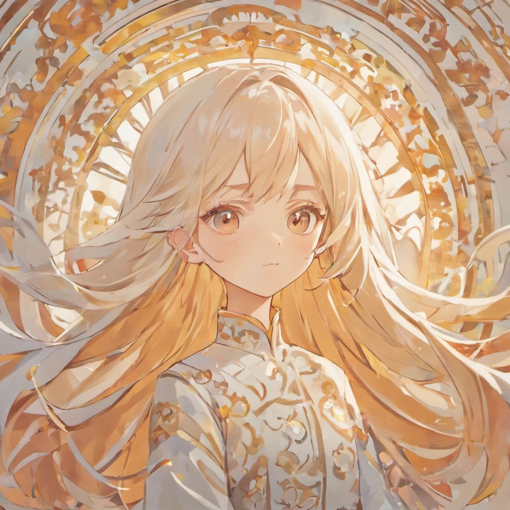 (White background:1.4),(Silhouette of a girl's head, Eyes closed, colorfull long hair, Oriental elements),(Chinese illustration:1.3,paper art:1.3, Quilted paper art:1.2),( reasonable design, Clear lines, High sharpness,Best quality, Very detailed, Masterpiece, movie light effect, 4K ) ,Brown eyes