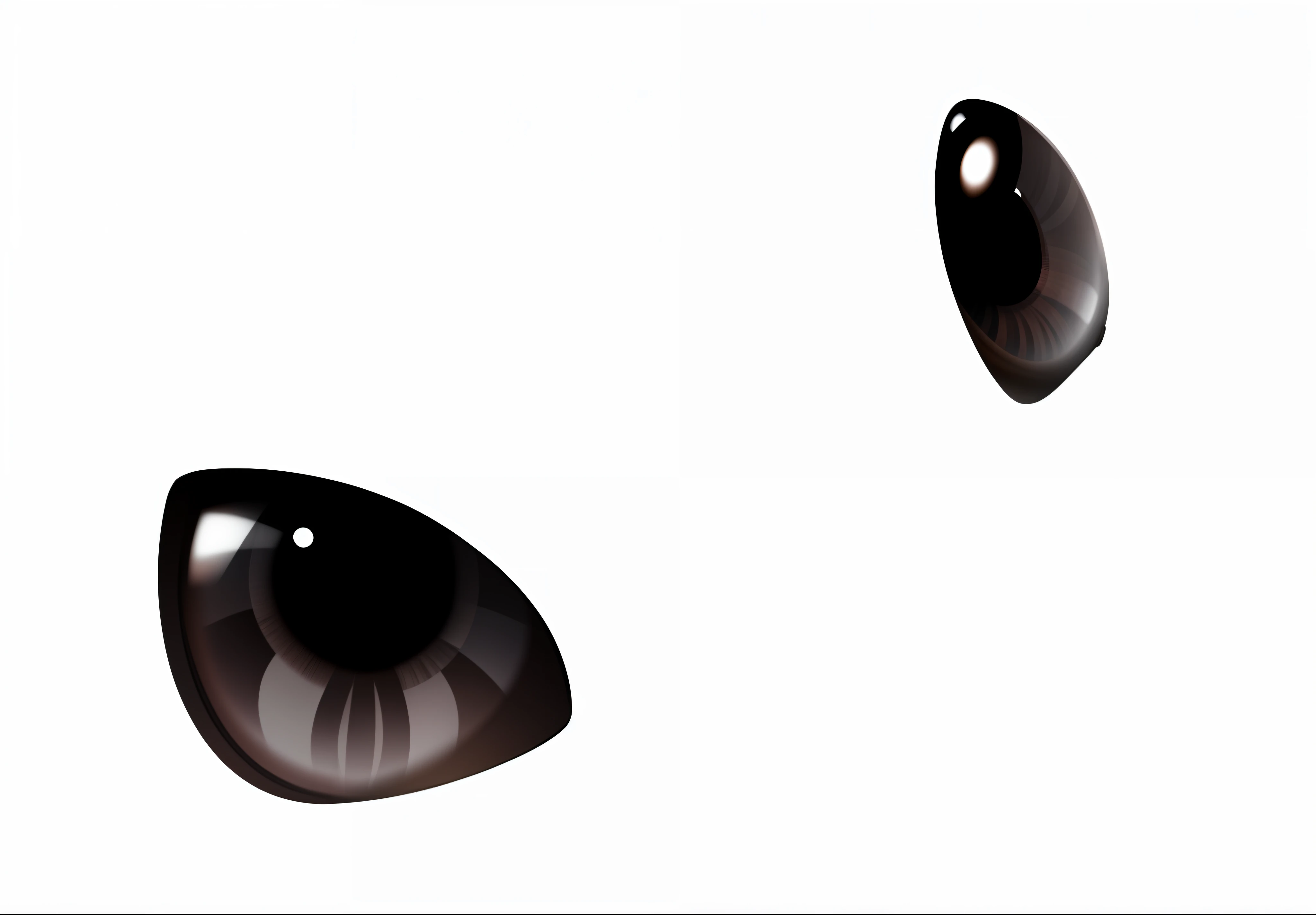 eyeball,brownish colors,adolable,Rounded,white backgrounid,