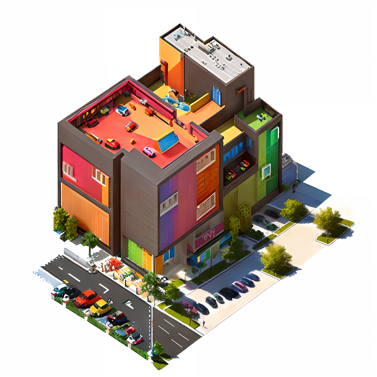 parking lot,Plaza,mall