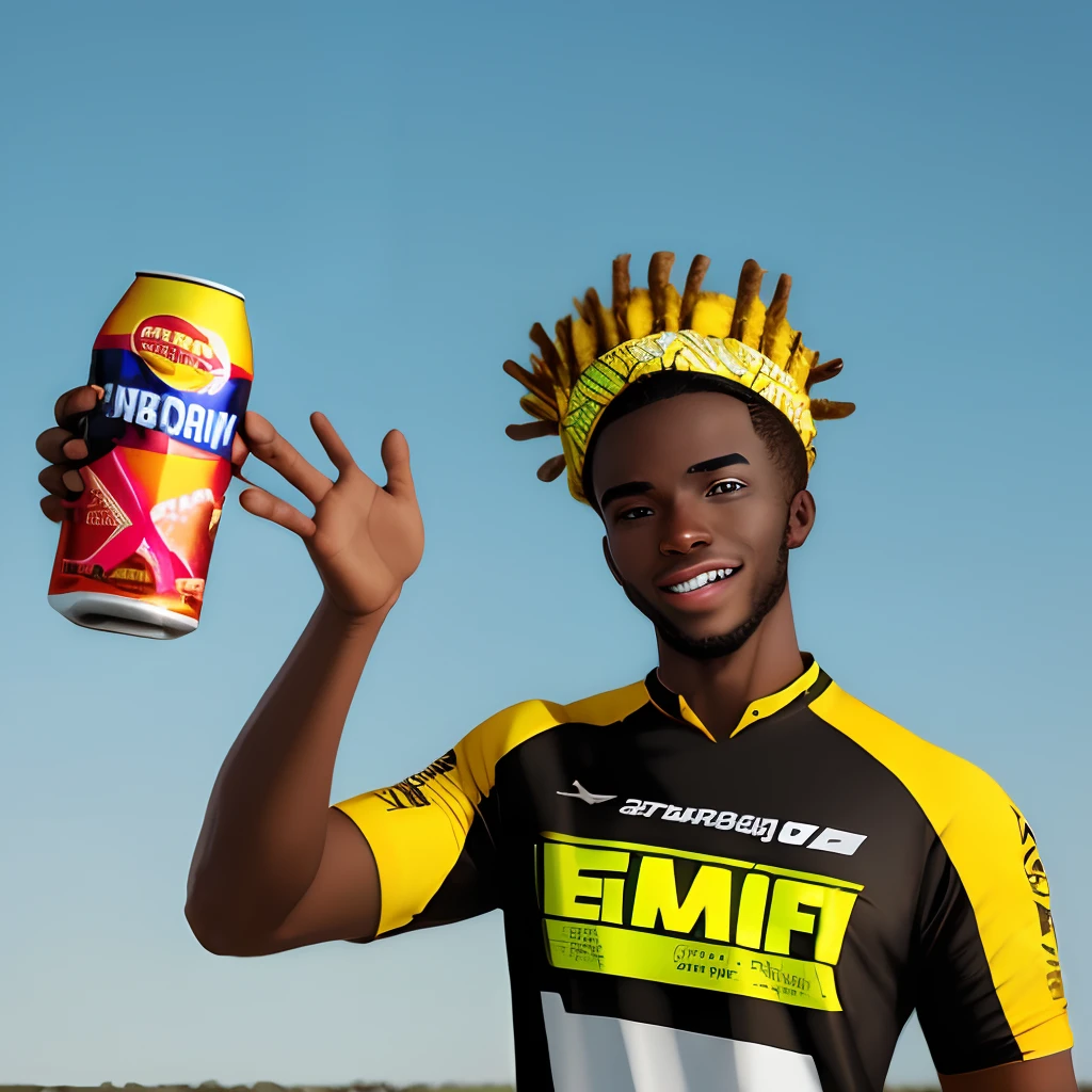 African men promoting energy drinks campaign