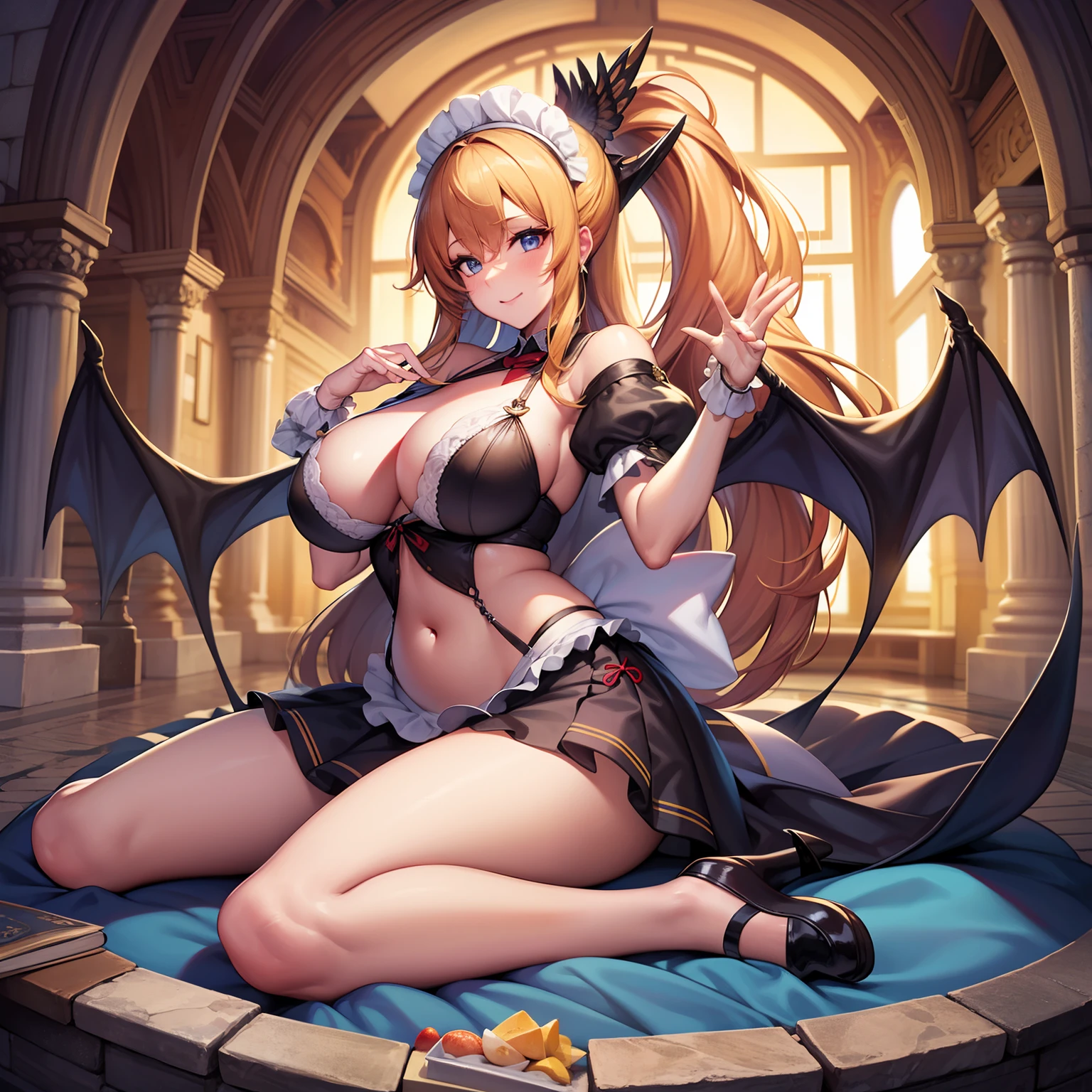 Three Girls、 Very strong and beautiful、Costumes of ancient Chinese warlords, Medieval maid costume、Whole body, Sunshine, Clear face, 、red blush、Sexually cummed face、Iki face、yandere、Big、Fluffy breasts、thin and constricted waist、perfect body type、Clean white background, masutepiece, Super Detail, epic composition, Ultra HD, High quality, Extremely detailed, Official art, uniform 8k wallpaper, Super Detail, 32K、(masterpiece:1.4)、(top-quality:1.4)、(Very cute demon girl、hyperdetailed face、Eyes Like Gems、very long hair of purple color、Colorful gradient hair:1.4)、(Devil's Ring:
1.4)、(Dragon wings:1.4)、(full body Esbian、Perfect two arms、Perfect two legs:1.4)、Perfect four fingers:1 thumb、optic、brilliance、Bokeh、Ultra Fine Witch、valkyrie、Dragon wings、a navel、sideboob barbosa、with an intricate、Particles of light、thighs thighs thighs thighs、shinny skin、Perfect litthing、1girl in、looking at the viewers、Angular Headgear、pelvis curtain、A smile、(masterpiece)、(top-quality)、Very gigantic-breasts、maternal、Porcelain Skin、honey blonde hair、Very long hair、Close-up photo of wavy hair,(ValkyrieArmor:0.5),(Winged headgear:1.1),School Girl,,with an intricate, Perfect Lighting, 1girl in, Ponytail, Looking at Viewer, Smile, snulight,creek,blazing(masutepiece), (Best Quality),Confident young beautiful adult woman with blonde hair and white hair in a ponytail on thigh, Maid in black and white ruffled clothes, で, Photorealistic, Cinematic lighting