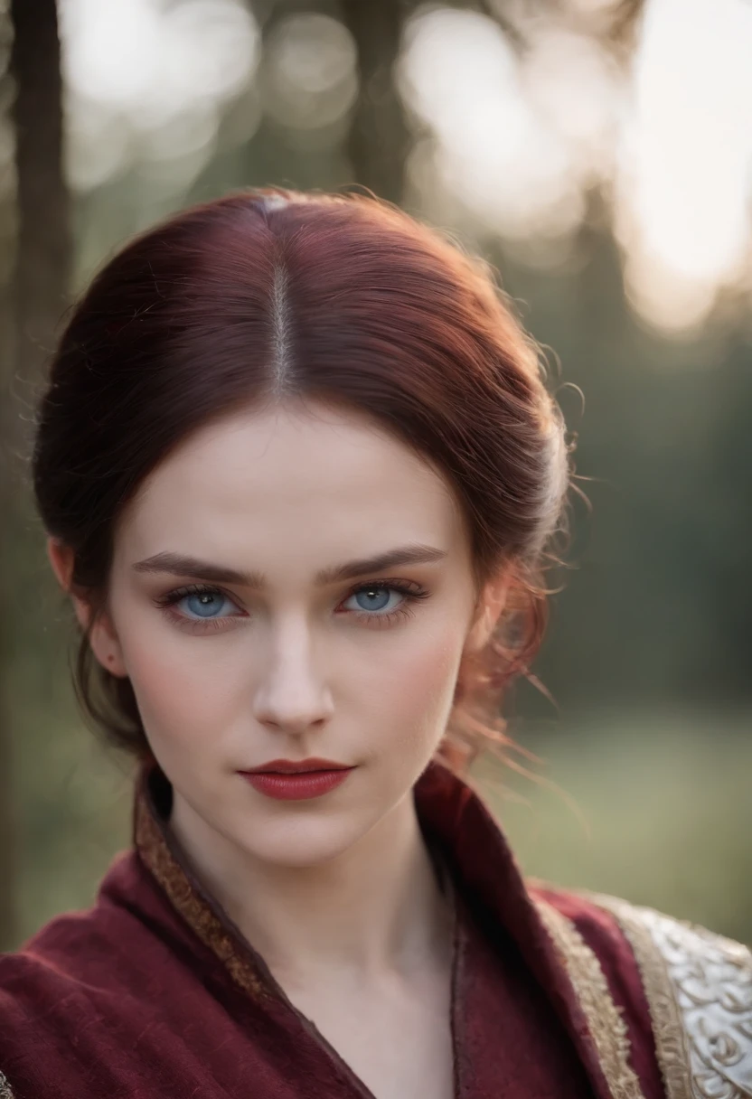 (((a deep reddish wound crosses her left cheek))) fair complexion, men around 19 years old, natural black hair, distinctive blue eyes, wearing kohl, slender and graceful, handsome, candlelight in a medieval setting, ultra sharp focus, realistic shot, medieval male clothes, tetradic colors (scar:1.4)