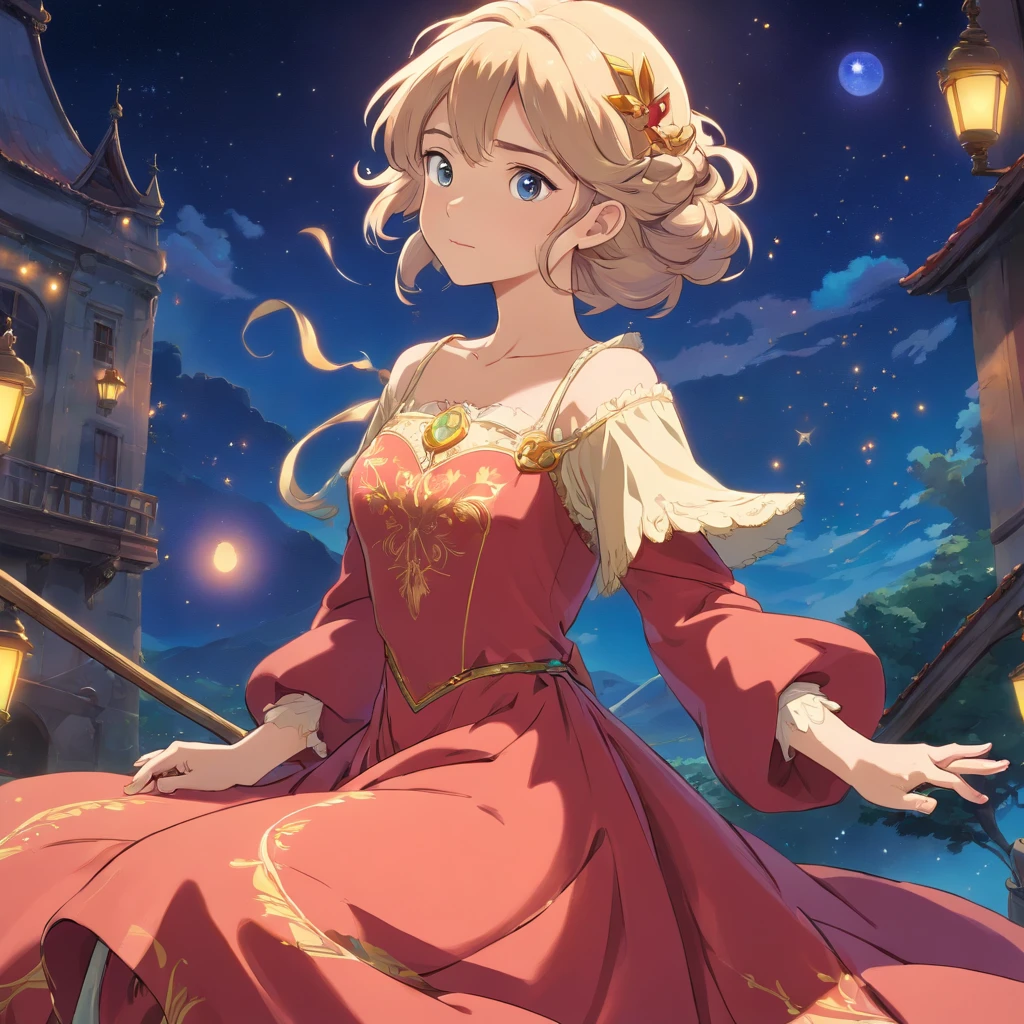 (best quality,high-resolution,ultra-detailed),1 girl, goddess of Aries constellation, solo performance, mature woman, Baroque, long gown, long sleeves, rich and vibrant colors, extreme detail description, upper body on the piano, sunset-colored hair, fiery eyes, brave and courageous, whimsical, effective, progressive humanitarian face.