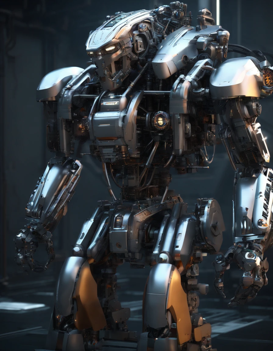 Reload mechs , Science fiction, Front view, sense of science and technology, C4D, OC renderer, illusory engine, High detail, industrial design, 8K HD, Studio light, Retro