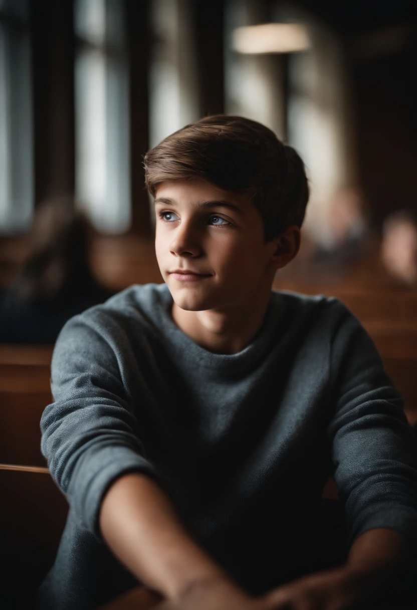 young boy at college