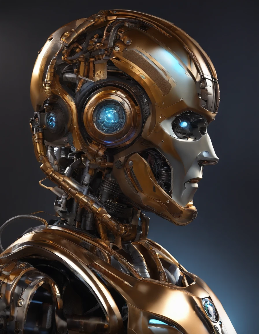 Future man robot, Mechanical man, droid, Niji Art, Best quality, Masterpiece,