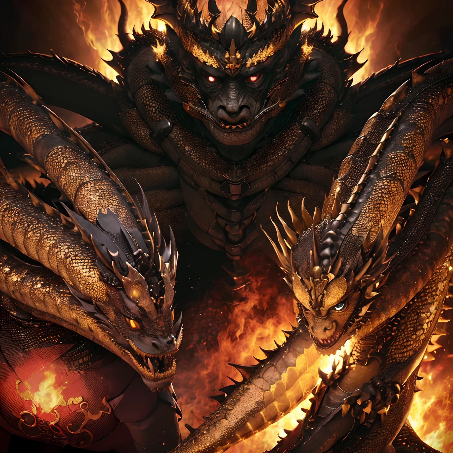 (The Ultimate Beauty Face), Professional , masterpiece、top-quality、photos realistic , depth of fields (Gemstone Black Metal Body:1.4),(Matte Gold、(cleavage of the breast)、Dragon Gold Weapon,Mystical expression、Particles of light、((((Fight dragons)))、(Dragon Metal Body:1.4),Gorgeous gold weapons ,(( Dragon's dense and gorgeous sword)) , Beautiful knife ,warhammer 40k , adepta sororitas,Detail and gorgeous crown、((Red hair))、(Castle background)、、((Gangle's forest background))、Beautiful Caucasian beauty、1a person、dynamic ungle,(((Detailed and ornate Black Devil Crown)))、Smaller head、A smile、Castle background、Thin and beautiful female hands、cleavage of the breast、Soldier in iron armor on background、Mystical expression、Light Effects、intense fighting、Wind-effect、magic circles、With the legendary magic wand、(demonic wings)、